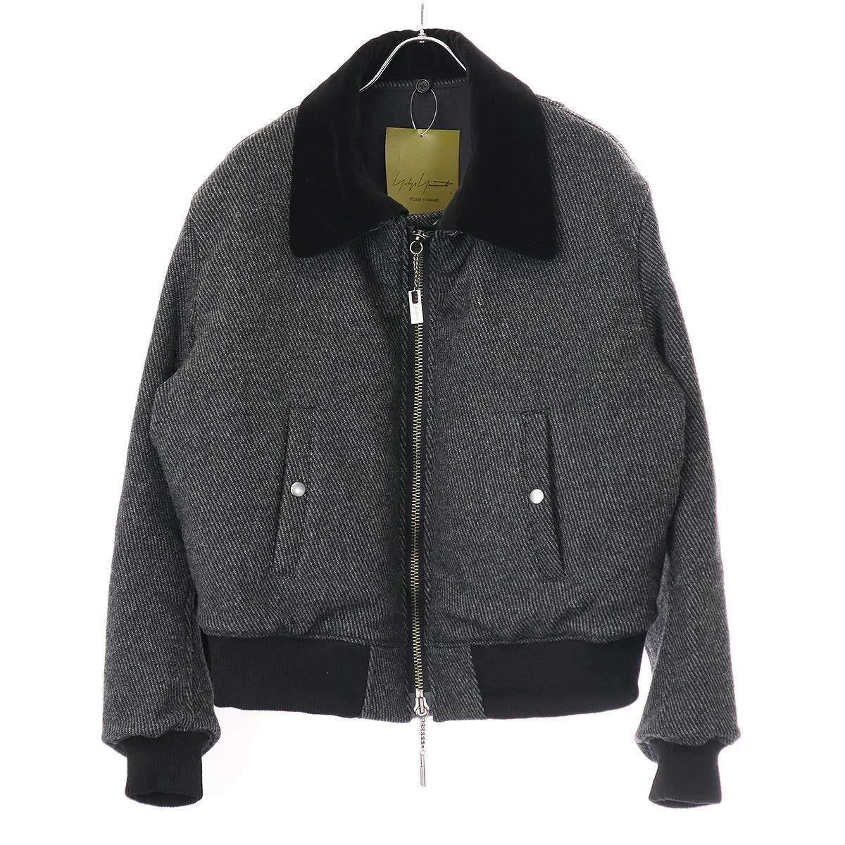 Yohji Yamamoto Yohji Yamamoto PourHomme 24AW CARSE TWEED FLIGHT JACKET Size US M / EU 48-50 / 2 - 1 Thumbnail