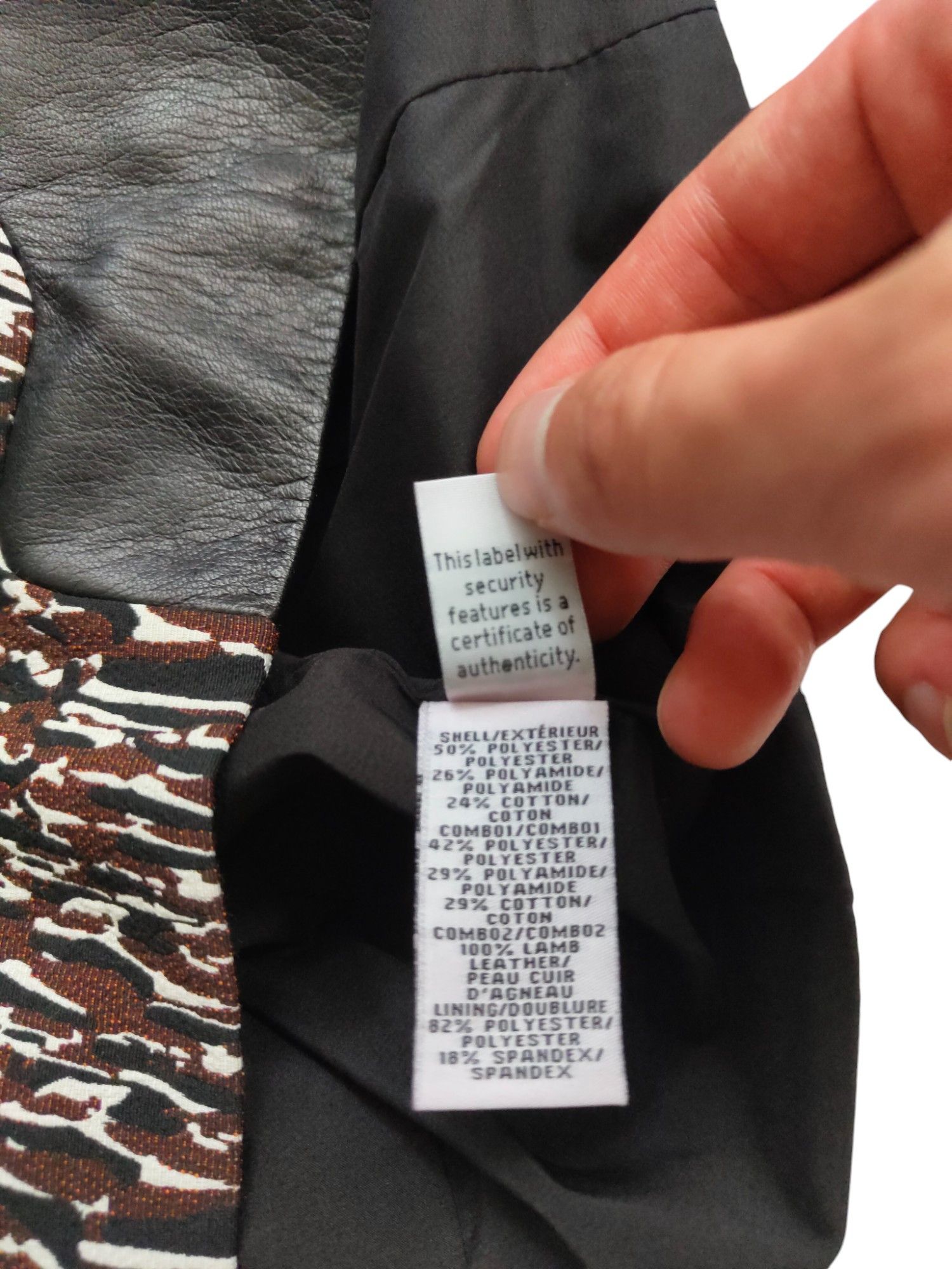 Diane von Furstenberg Patterned Tube Dress With Leather Patching Size XS / US 0-2 / IT 36-38 - 8 Thumbnail