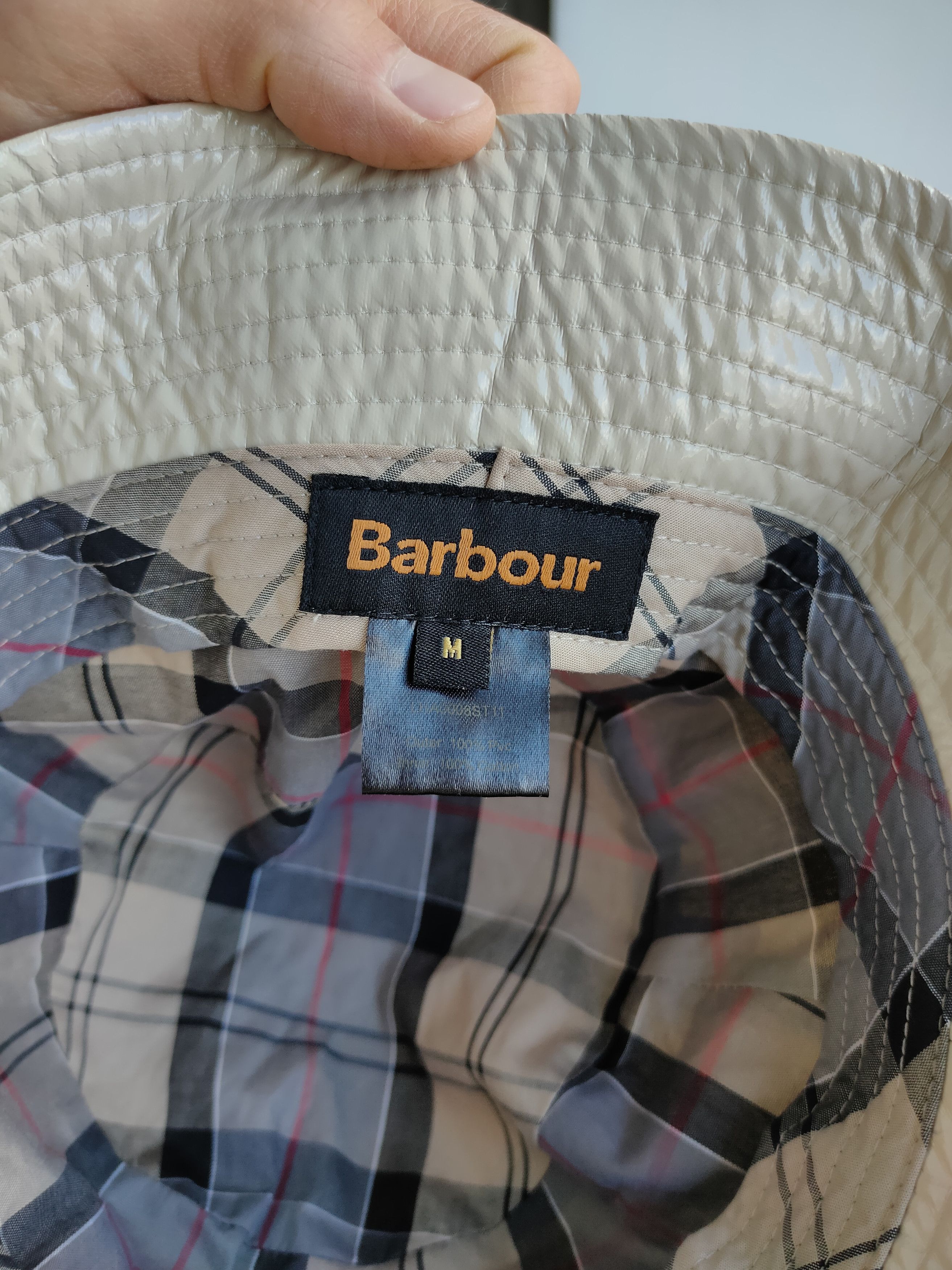 Barbour Barbour Women's Patent Bucket Hat Glossy Tartan Lined Cap S Size ONE SIZE - 5 Thumbnail