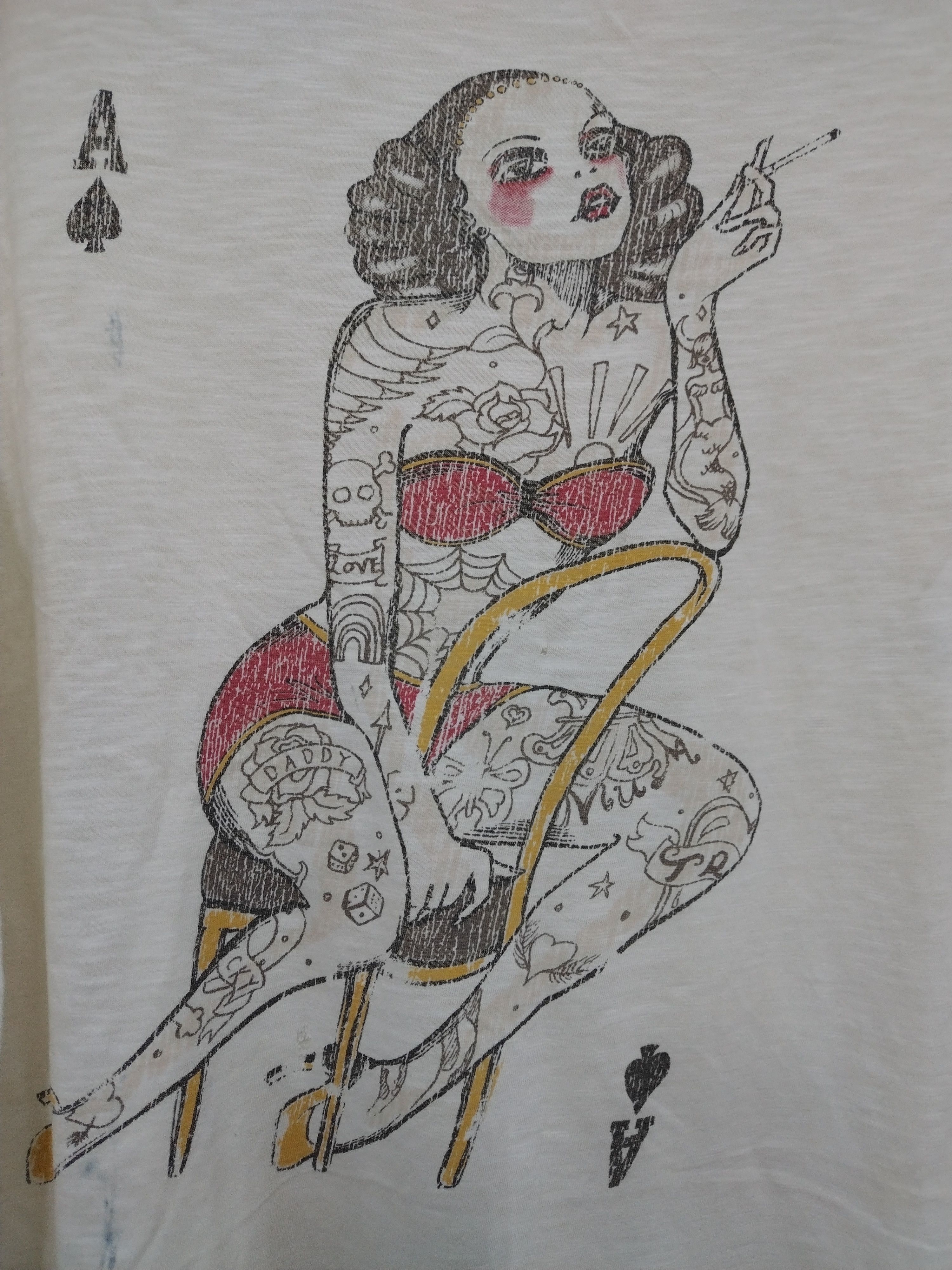 Hysteric Glamour CRAZY SICK RARE ACE LADY BIG PRINT TEE Size US L / EU 52-54 / 3 - 3 Thumbnail
