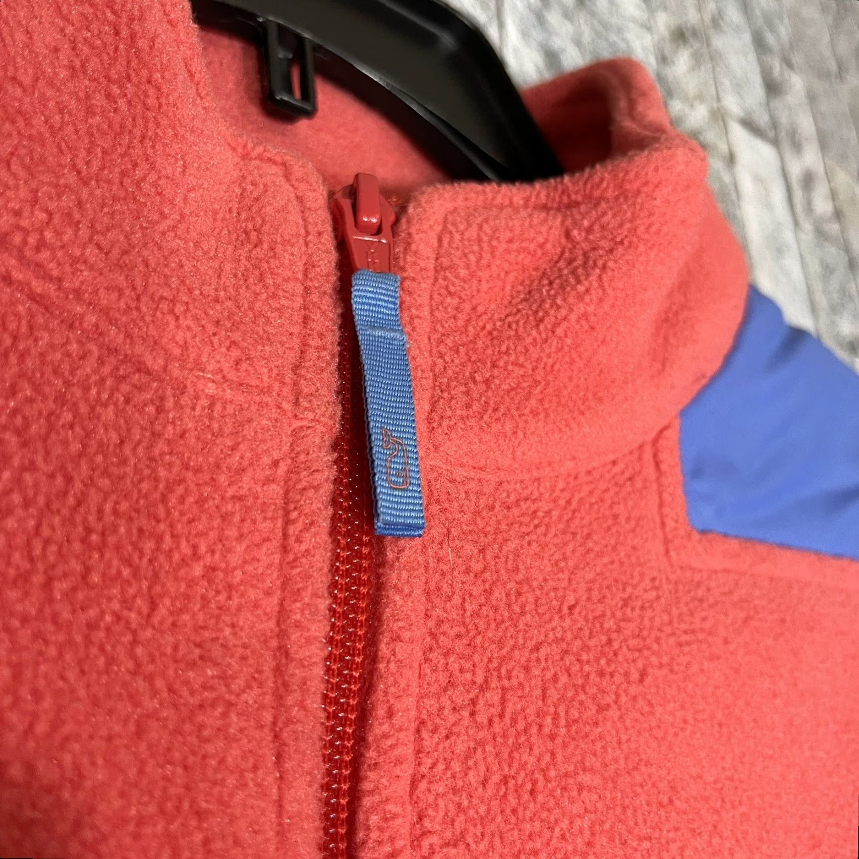 Vineyard Vines Vineyard Vines Lightweight Orange Blue Fleece Pullover Raglan Sleeve Quarter Zip Women's M Pullover Size M / US 6-8 / IT 42-44 - 3 Thumbnail