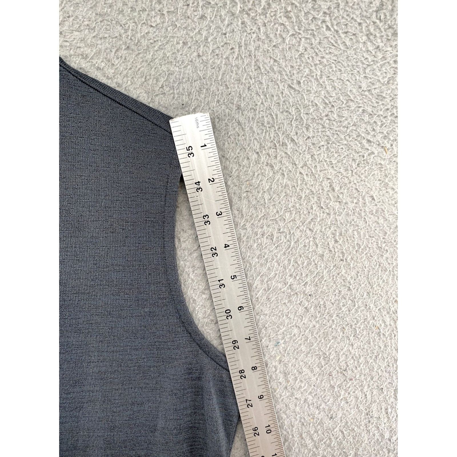 Vintage Prologue Women’s Sleeveless Tank Long Knit Double Side Slit Gray Dress M Size M / US 6-8 / IT 42-44 - 5 Thumbnail