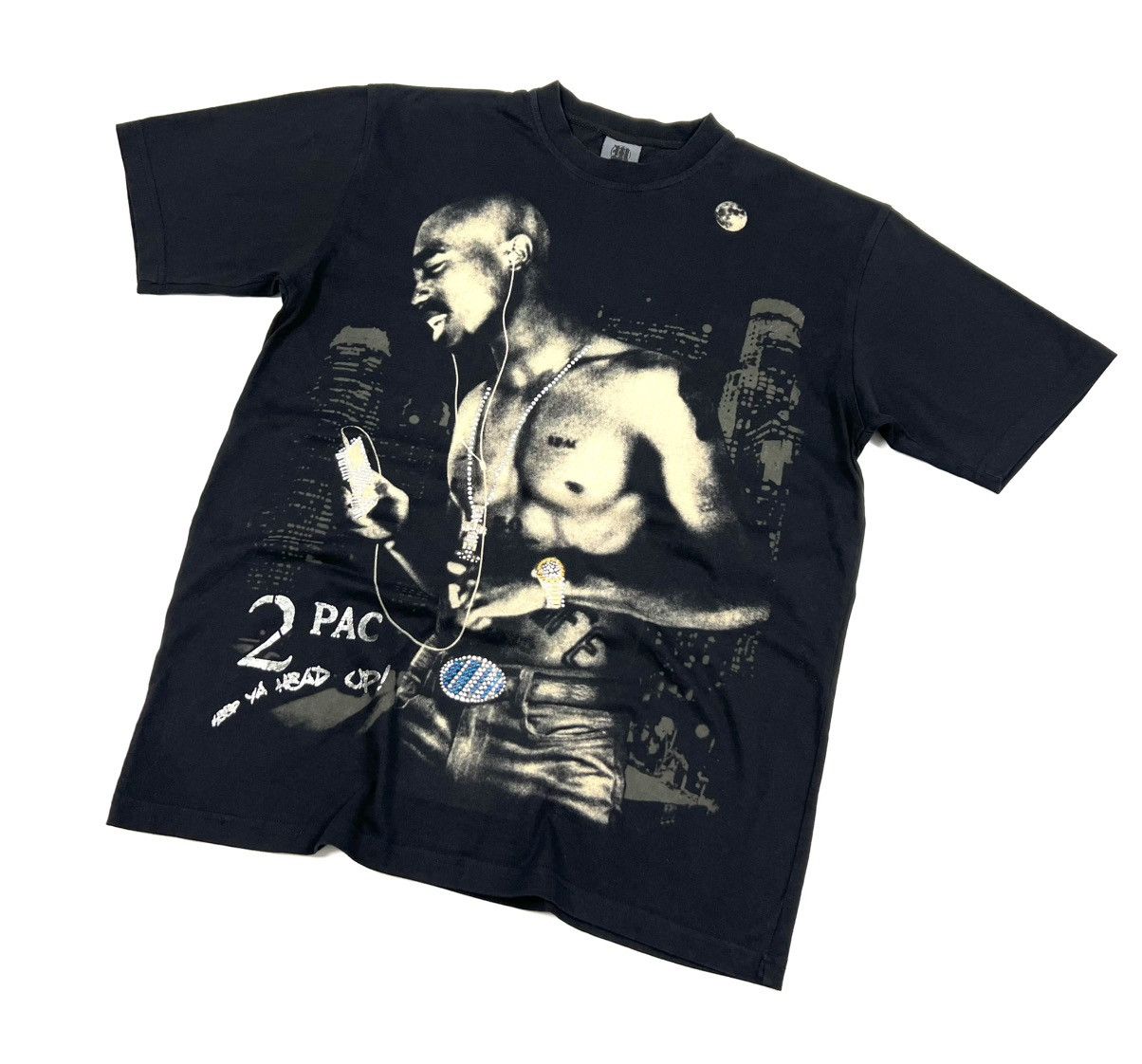 Rap Tees × Vintage Vintage Tupac 2pac Shakur Overprint Hip Hop Rap T Shirt - XL Size US XL / EU 56 / 4 - 1 Thumbnail