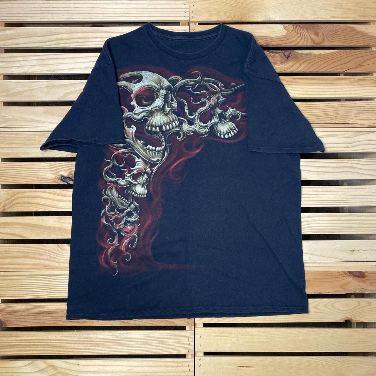 Other Flaming Skulls Black Y2K Tee Size Large Size US L / EU 52-54 / 3 - 1 Thumbnail