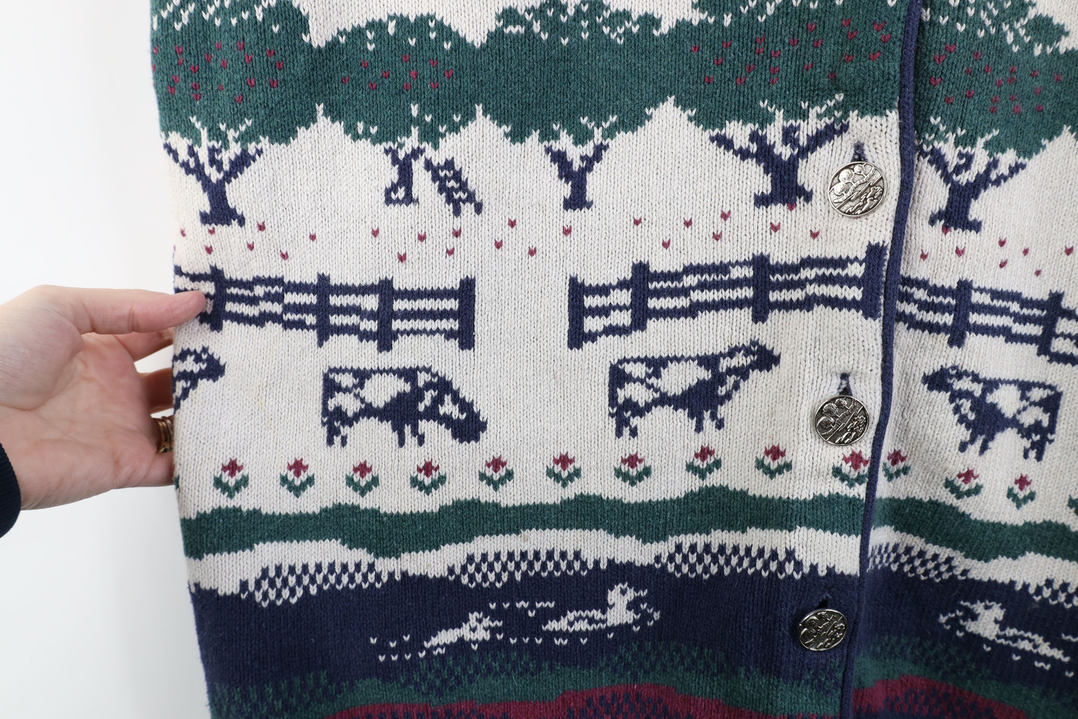 Vintage Vintage 90s Streetwear Tree Duck Knit Sweater Vest Cotton Size XL / US 12-14 / IT 48-50 - 4 Thumbnail