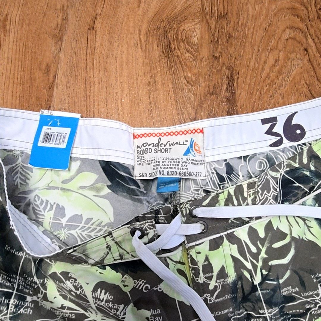 Other Hawaiian Map Board Shorts Wanderwall Green Floral Print 36 Size US 36 / EU 52 - 5 Thumbnail