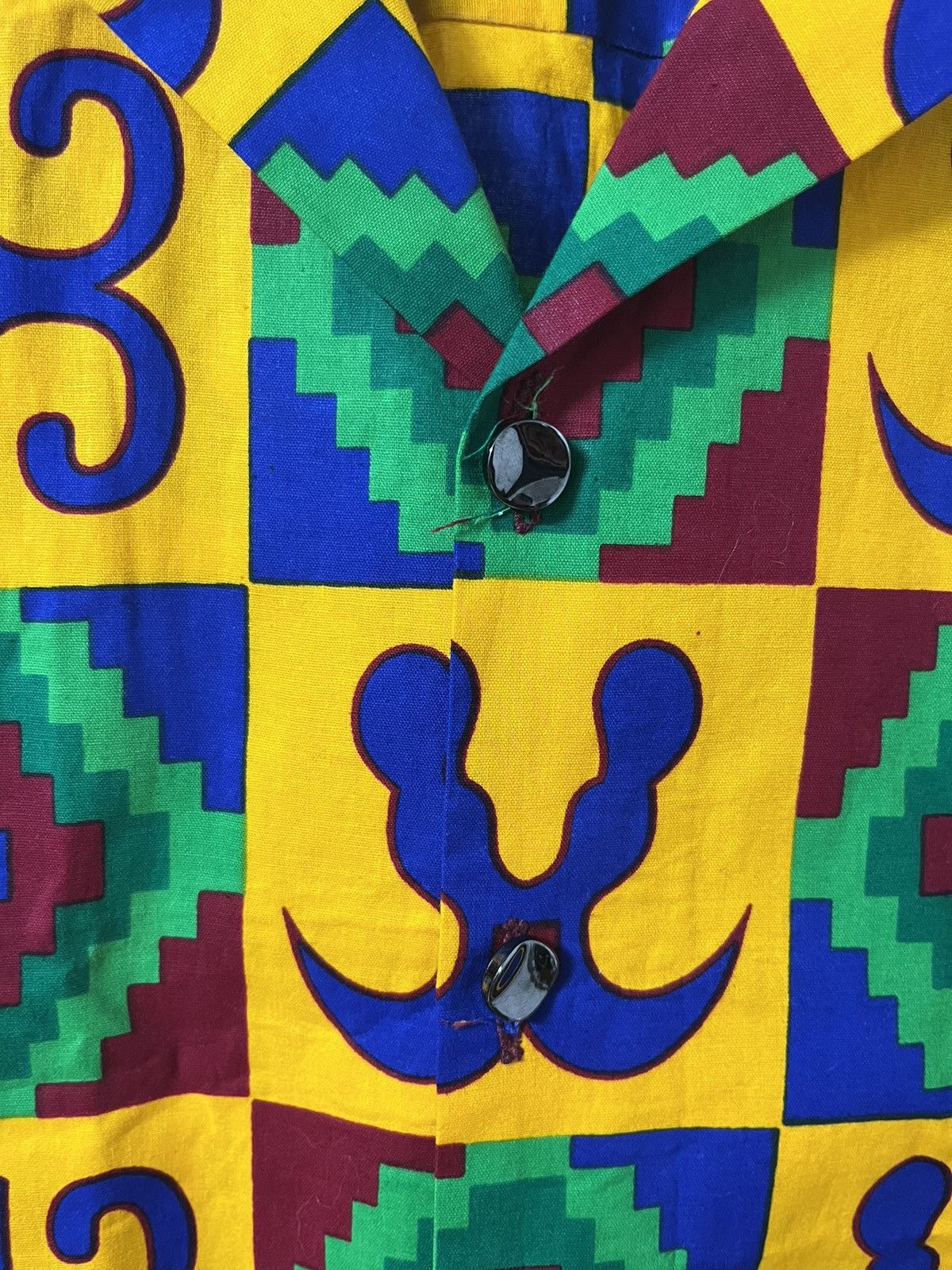 Vintage Crazy Design African Kimono Vintage y2k Shirt Size US M / EU 48-50 / 2 - 3 Thumbnail