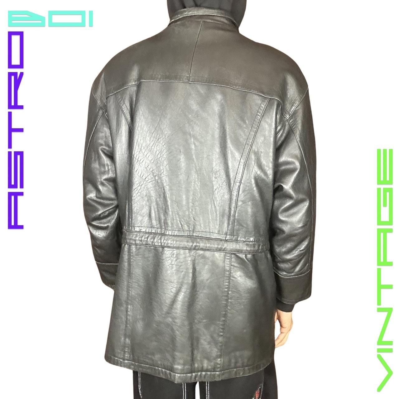 Other VINTAGE 90s RADIUS BLACK LEATHER RETRO JACKET_ XXL Size US XXL / EU 58 / 5 - 4 Thumbnail