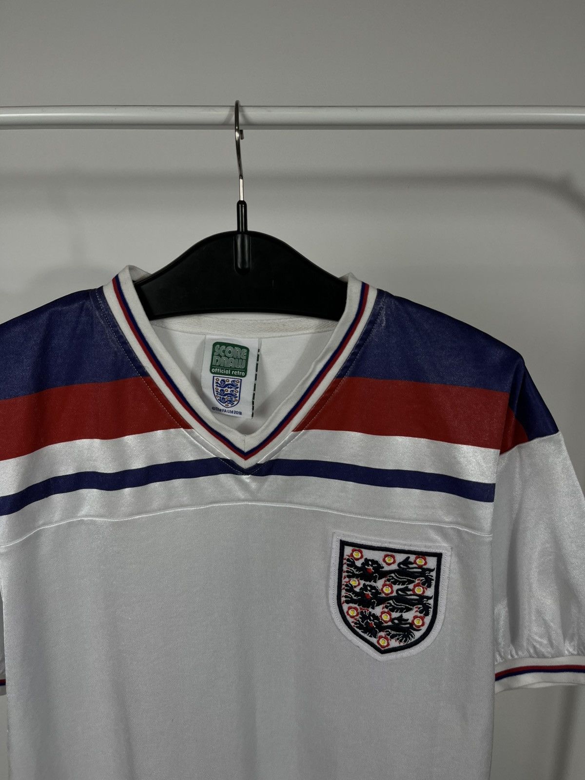 Other Score Draw England Retro Football Shirt White Size M Size US M / EU 48-50 / 2 - 3 Thumbnail