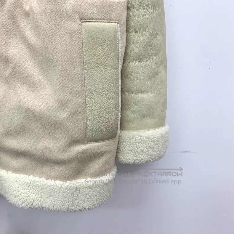 Loro Piana Loro Piana Off-white Collared Sheepskin Leather Zip Jacket Size XS / US 0-2 / IT 36-38 - 4 Thumbnail