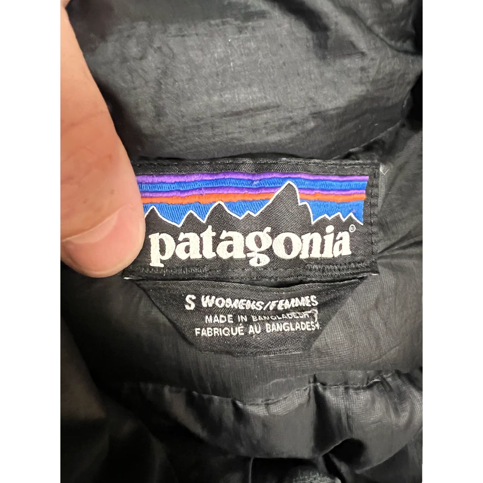 Patagonia Patagonia Full zip Jacket Womens S Black Goosedown Whaleback NH Core Team Pattern: Solid Size S / US 4 / IT 40 - 3 Thumbnail