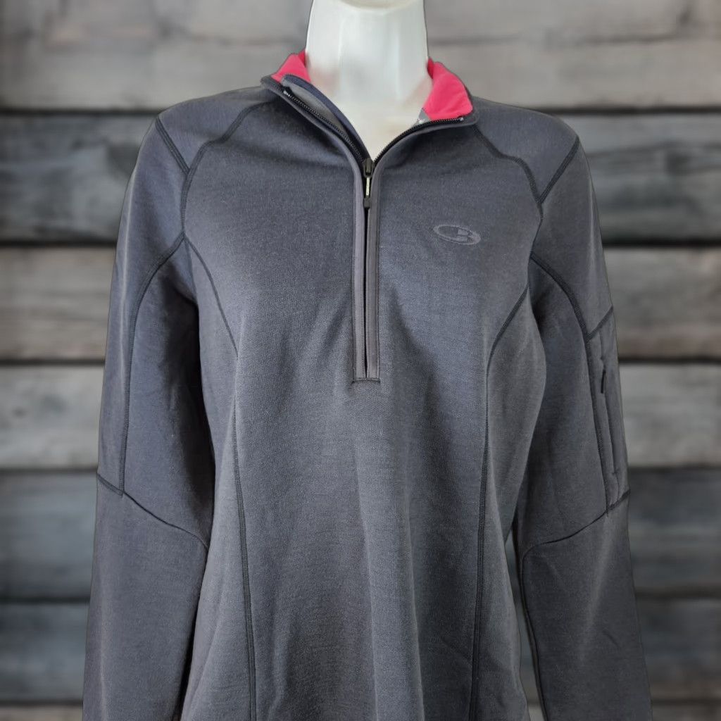 Icebreaker Icebreaker Womens 1/4 Zip Wool Pullover Size Medium Blue Casual, Activewear, Regular, Womens, 1/4 Zip, Solid Wool Pullover Size M / US 6-8 / IT 42-44 - 1 Thumbnail