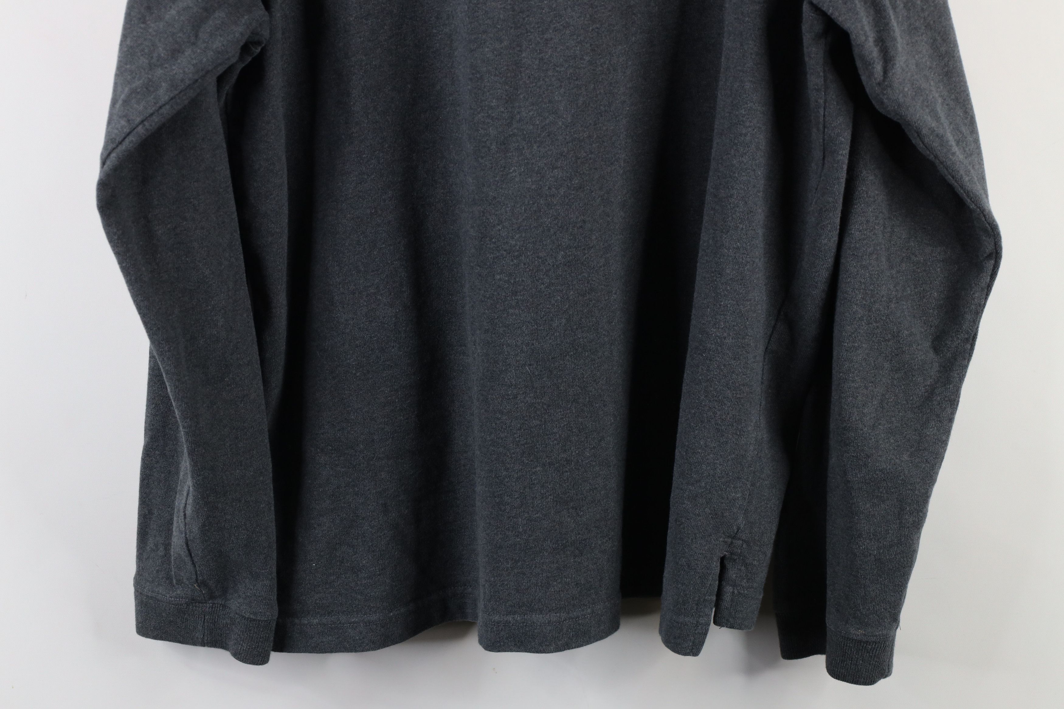 Eddie Bauer × Vintage Vintage 90s Eddie Bauer Long Sleeve Collared Rugby Polo Gray Size US M / EU 48-50 / 2 - 12 Thumbnail