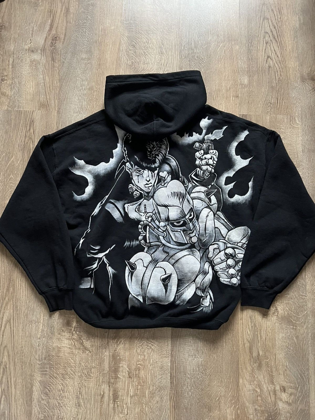 Gildan JJBA Josuke anime handpainted baggy hoodie Size US XXL / EU 58 / 5 - 2 Thumbnail