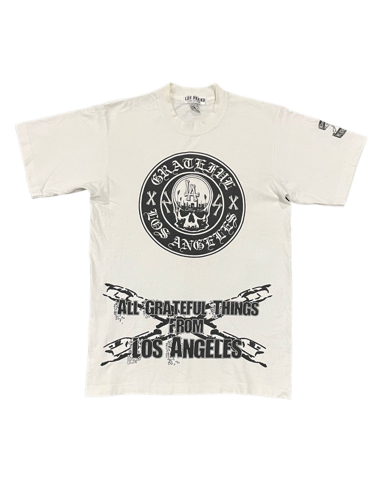 Los Angeles Apparel LDS Grateful Los Angeles Skull Distressed Tee Size US M / EU 48-50 / 2 - 1 Thumbnail
