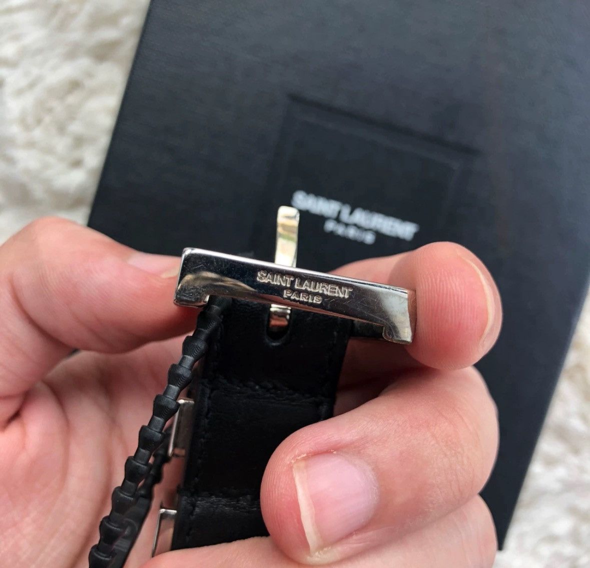 Saint Laurent Paris Saint Laurent Paris 14ss triple buckle belt Nextarrow-2505 Size ONE SIZE - 2 Thumbnail