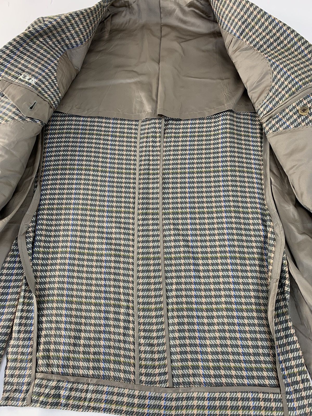 Burberry 90s Burberrys Prestige Collection Pure Silk Checked Coat Size US M / EU 48-50 / 2 - 3 Thumbnail