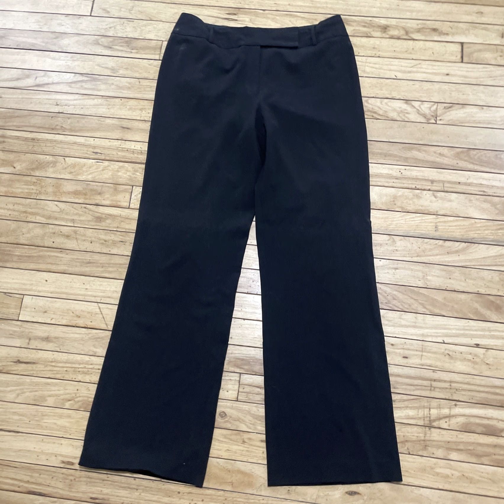 Vintage Tahari Women's Pants Black Straight Leg Wool Polyester 12 Dress Pants Office Workwear Casual Size 34" / US 12 / IT 48 - 3 Thumbnail
