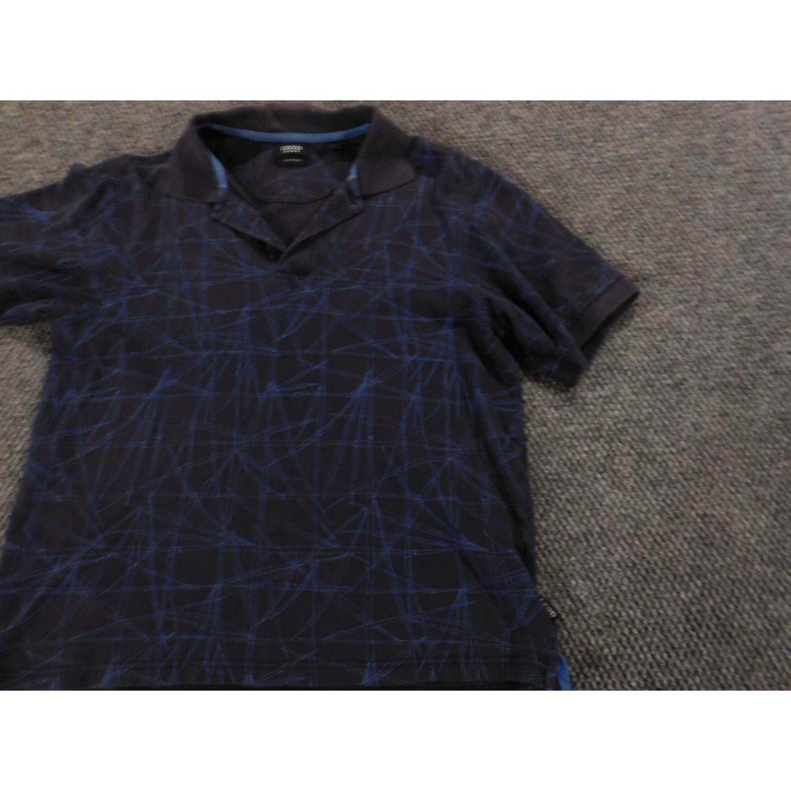 Izod IZOD Polo Shirt Medium Blue Graphic Floral Classic Button Collar Cotton Knit Golf Shirt Mens M Size US M / EU 48-50 / 2 - 3 Thumbnail