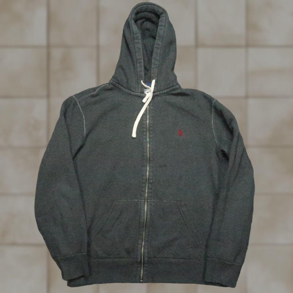 Polo Ralph Lauren Polo Ralph Lauren Hoodie Mens Large Gray Full Zip Pony Hooded Heavyweight Size US L / EU 52-54 / 3 - 1 Thumbnail