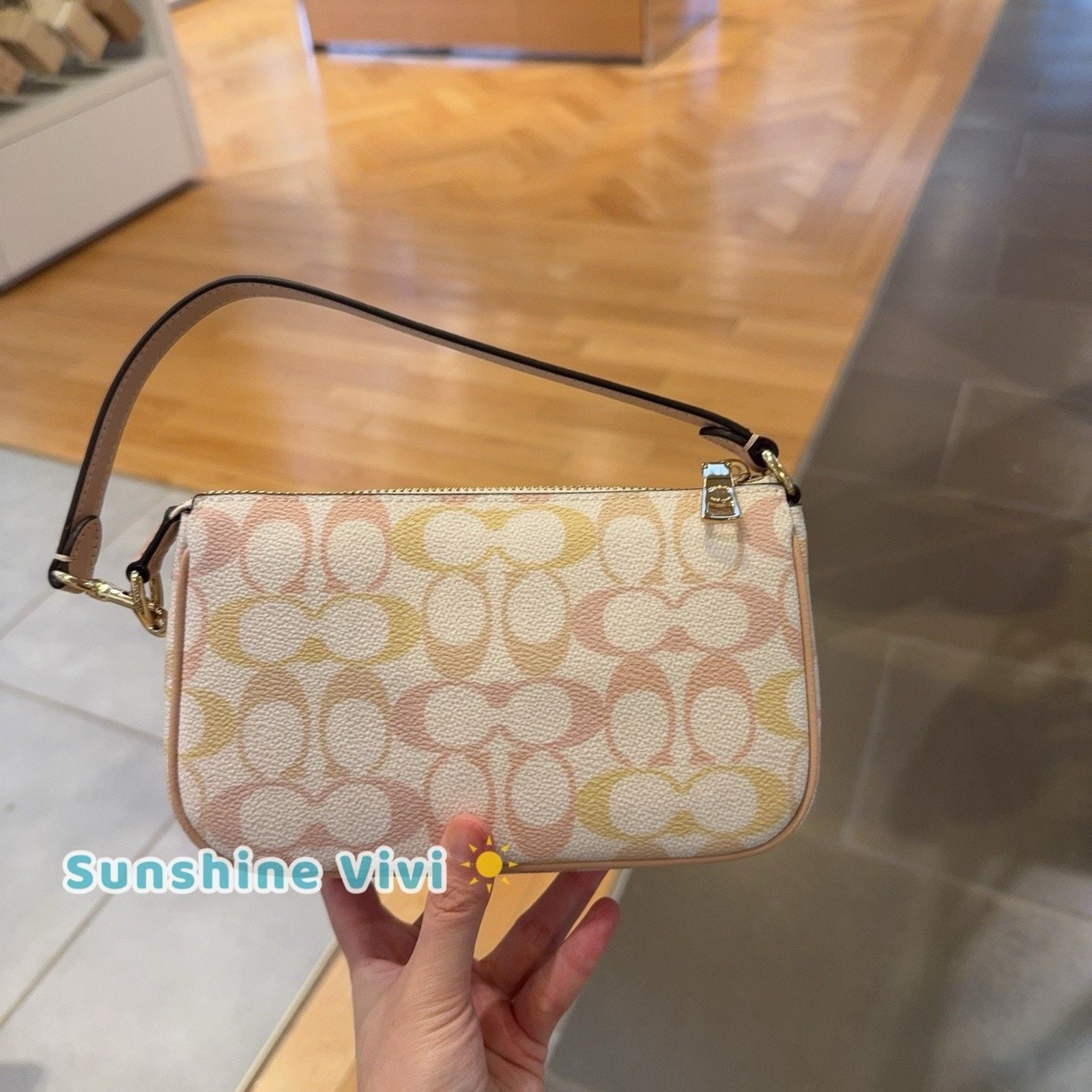 Coach NWT Coach Nolita 19 Pretty Signature CDW29 CHALK/PINK Size ONE SIZE - 7 Thumbnail