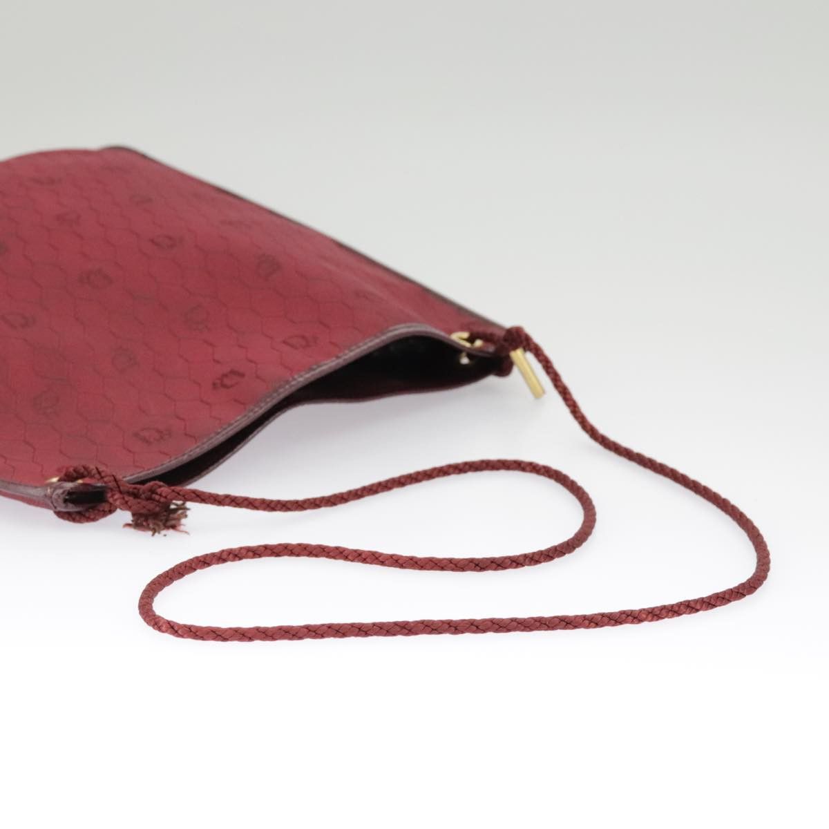 Dior DIOR Honeycomb Canvas Shoulder Bag Red Gold Size ONE SIZE - 7 Thumbnail