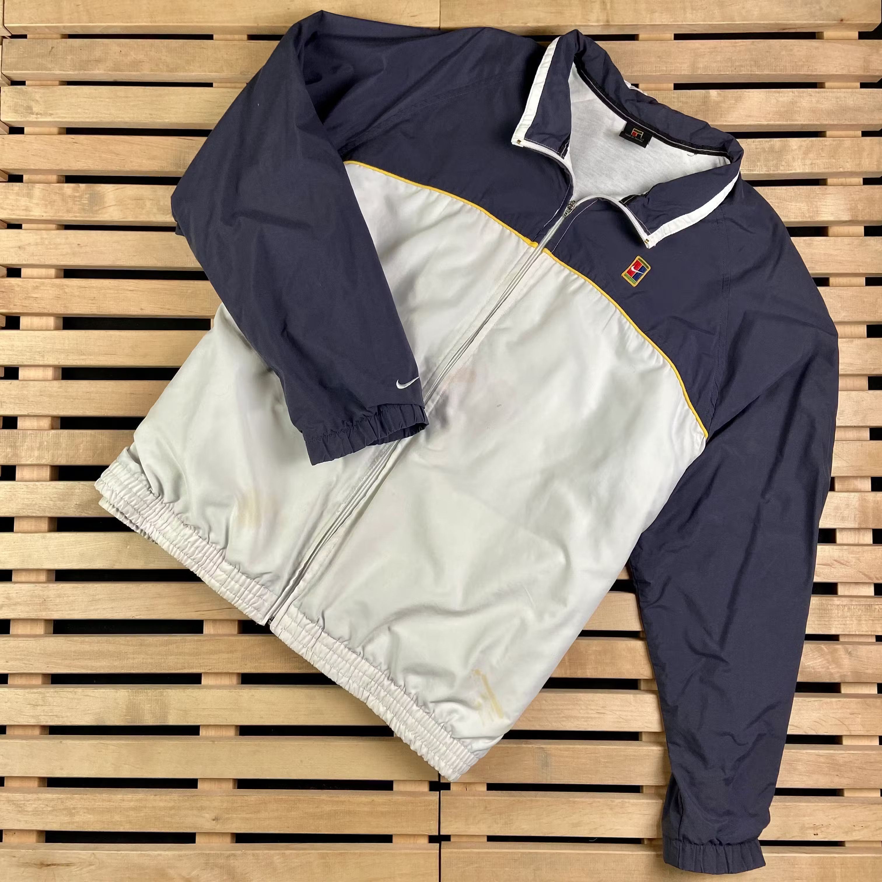 Nike × Vintage Mens Vintage Bomber Jacket Nike Size XL Nylon Size US XL / EU 56 / 4 - 1 Thumbnail