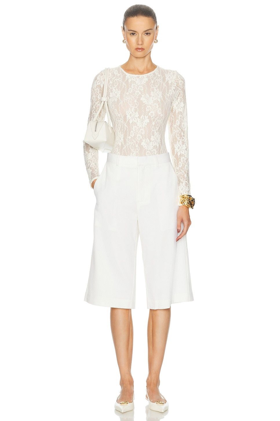 Zimmermann oc11z0825 Lace Bodysuit in Cream Size XS / US 0-2 / IT 36-38 - 6 Thumbnail