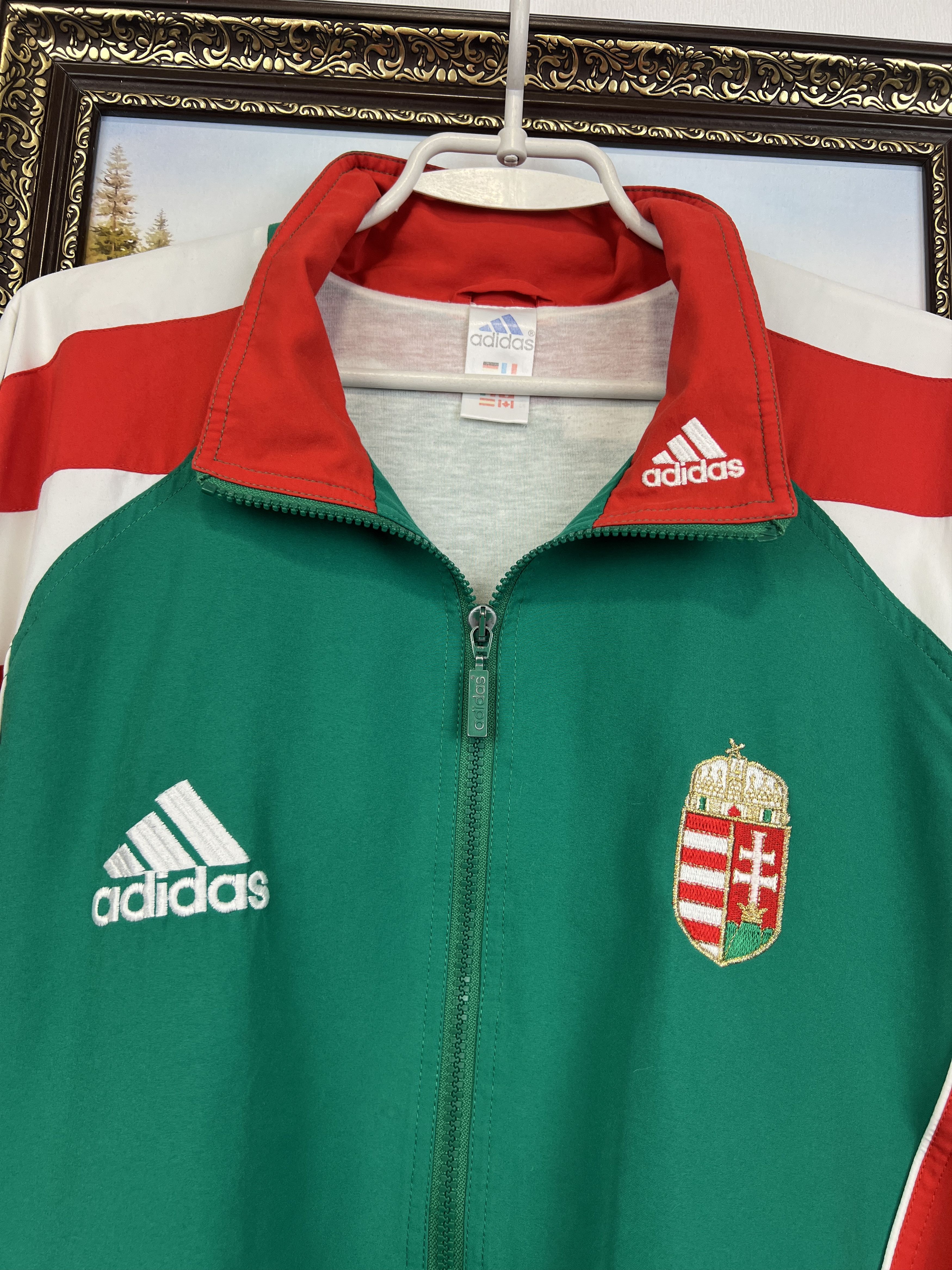 Adidas Vintage Hungary Football Jacket Track Top Soccer National Size US L / EU 52-54 / 3 - 3 Thumbnail