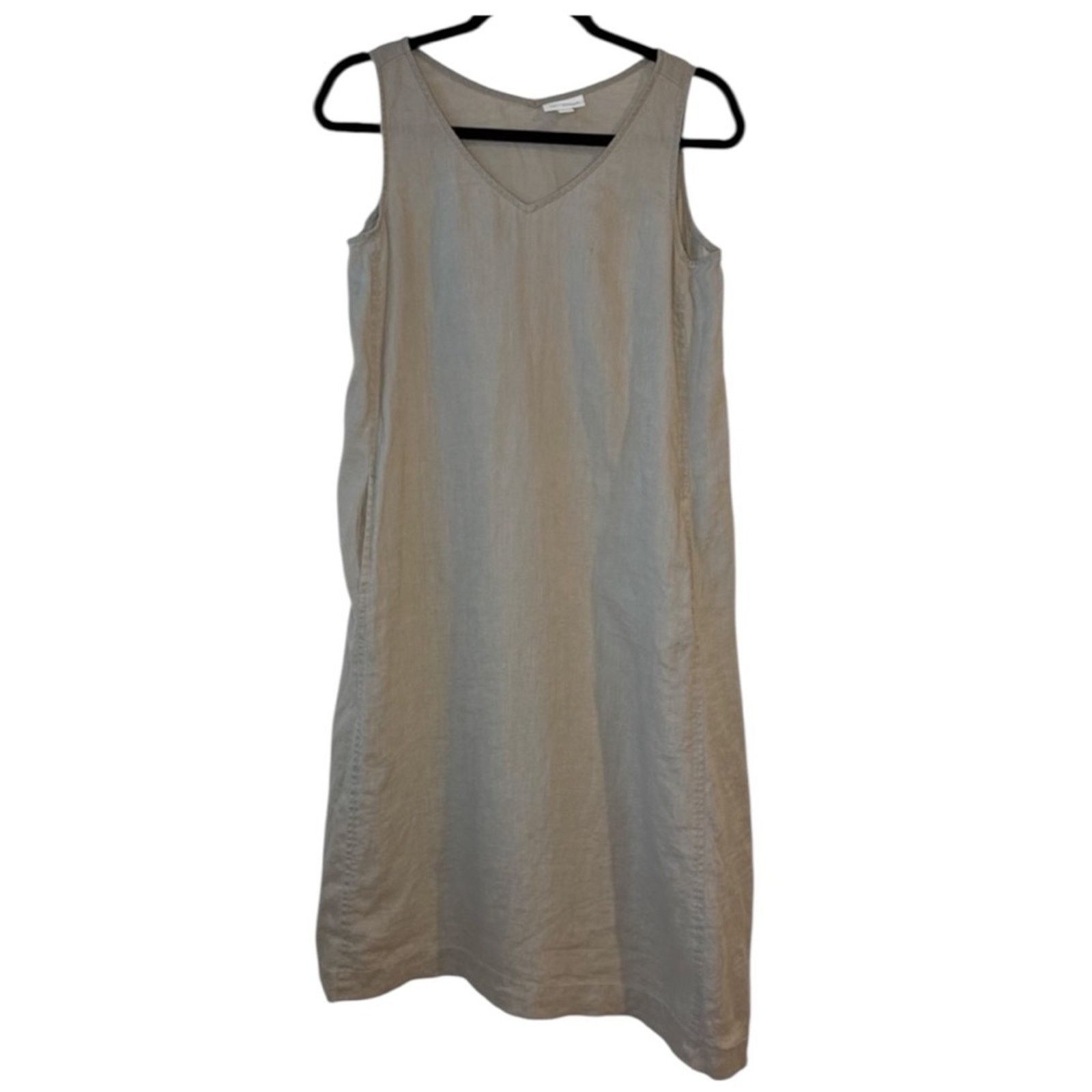 J. Jill J. Jill Pure Jill Linen Sleeveless Knee Length Dress Size L / US 10 / IT 46 - 2 Thumbnail