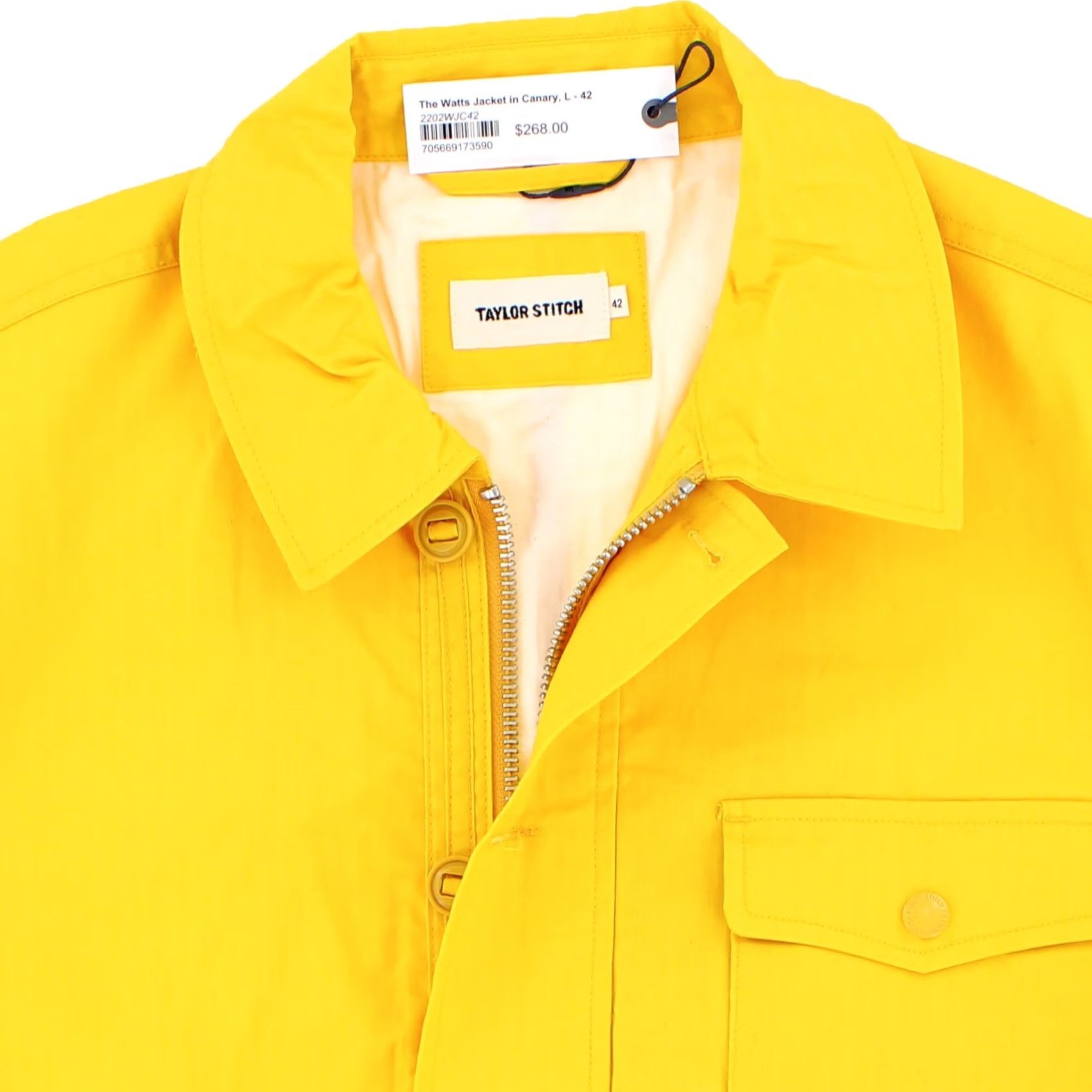 Taylor Stitch Taylor Stitch Men's Watts Jacket Waxed Cotton All Season Coat Large MSRP 268 Jacket Men L Yellow Waxed Organic Cotton All Seasons Military Style 90s? Size US L / EU 52-54 / 3 - 4 Thumbnail