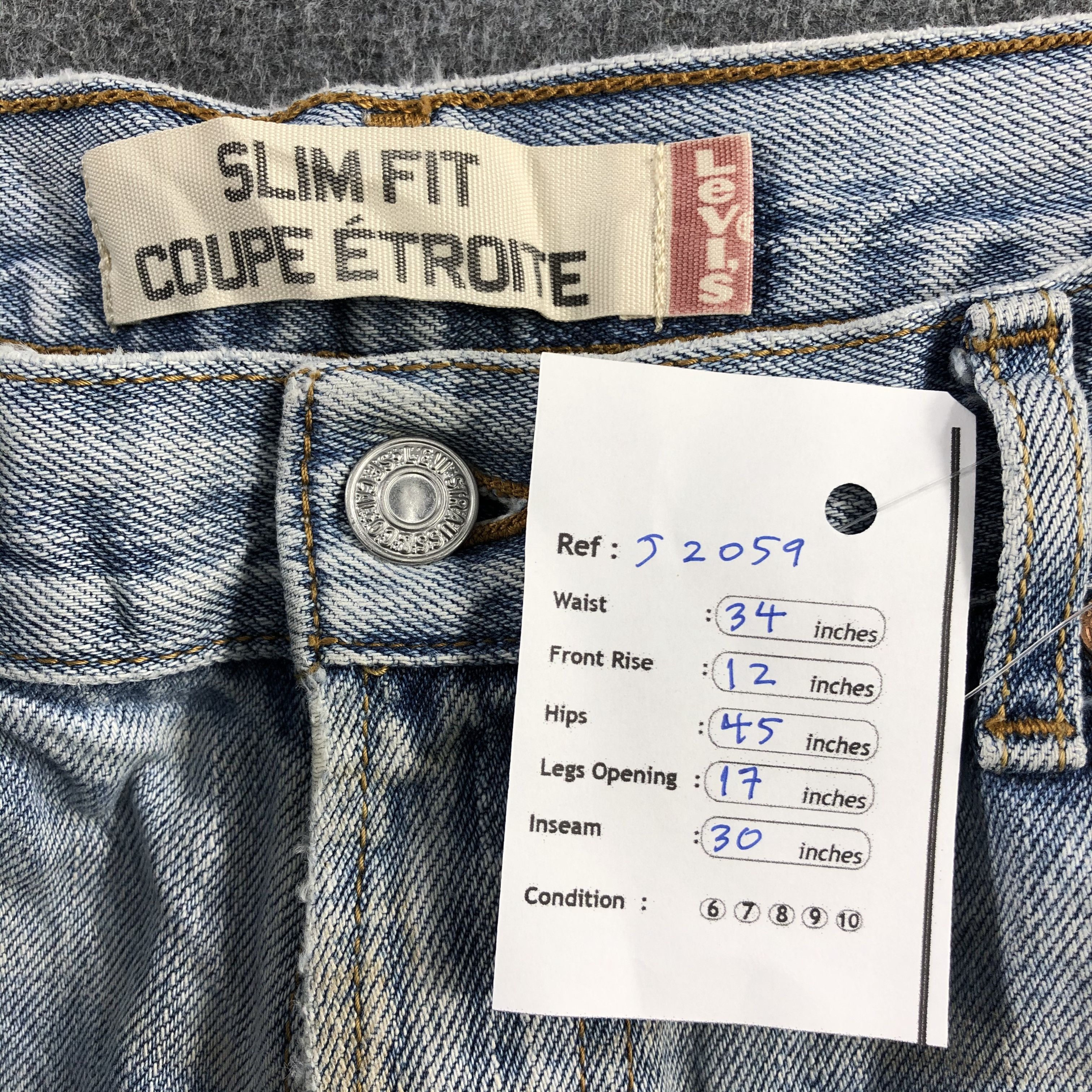 Levi's Vintage Light Wash Levis Jeans-J2059 Size US 34 / EU 50 - 14 Thumbnail