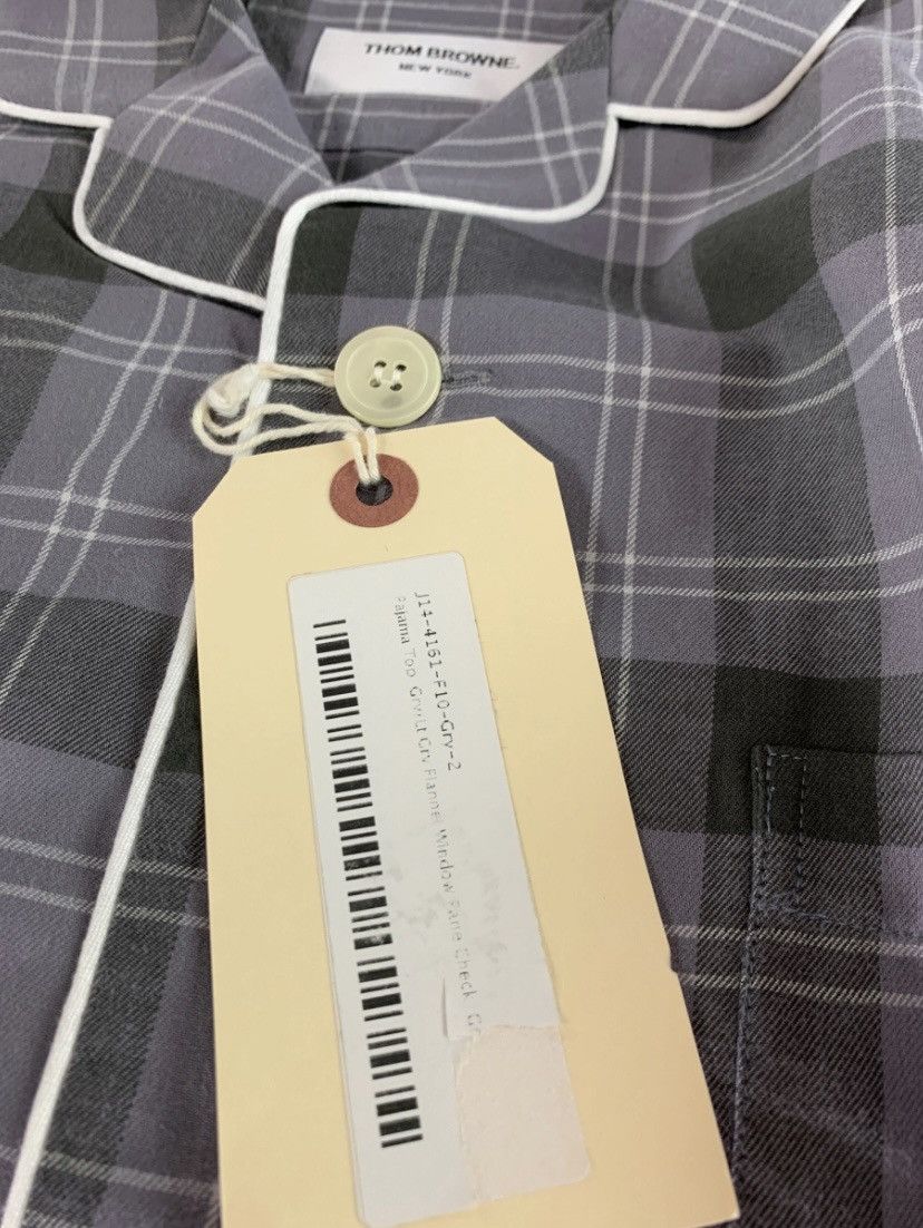 Thom Browne Thom Browne grey/lt grey flannel windowpane check top 2 NWT Size US M / EU 48-50 / 2 - 10 Thumbnail