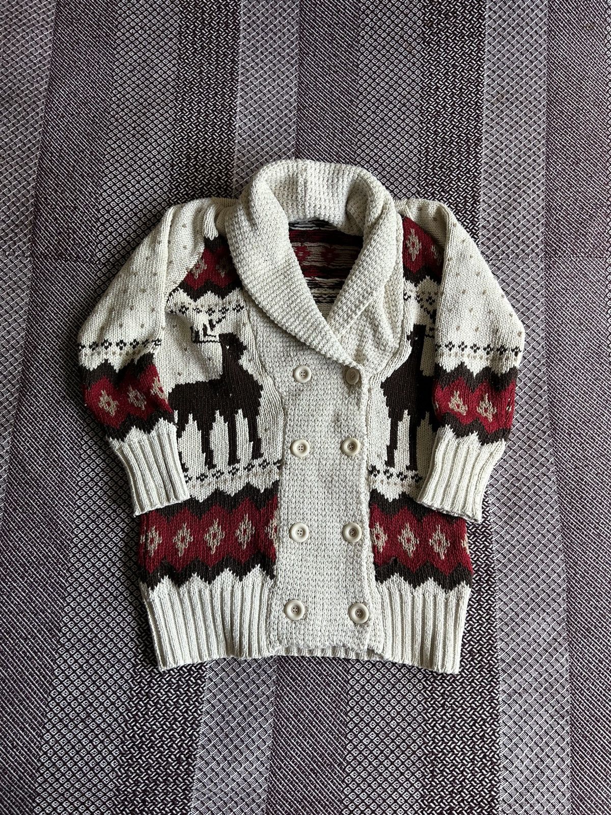 Vintage Vintage Cowichan Sweater 60/70s Hand Knitted Unisex Size S/M Size US S / EU 44-46 / 1 - 1 Thumbnail