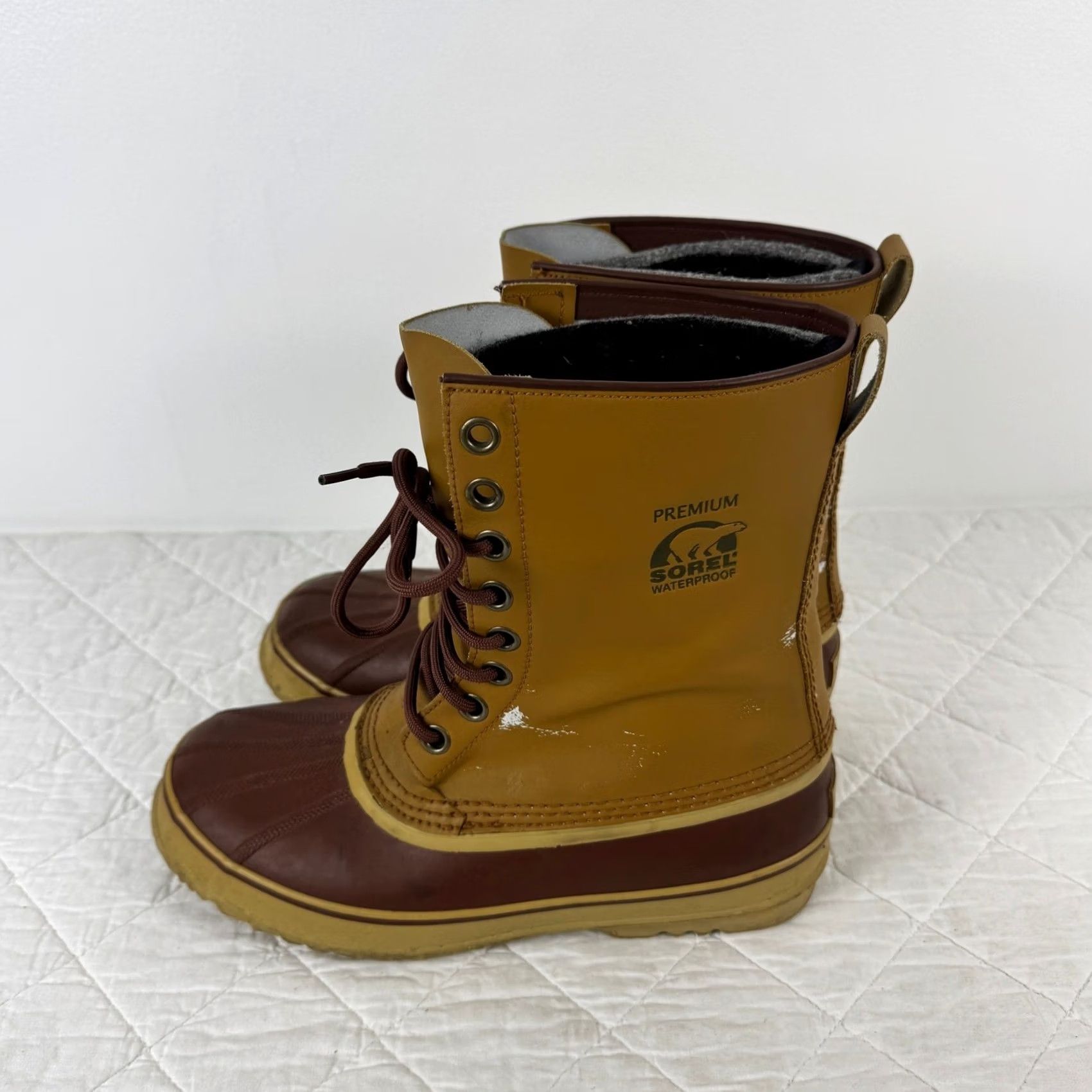 SOREL Sorel 1964 Premium Mens Waterproof Winter Snow Duck Boots Curry 10 NM1330-705 Size US 9 / EU 42 - 7 Thumbnail