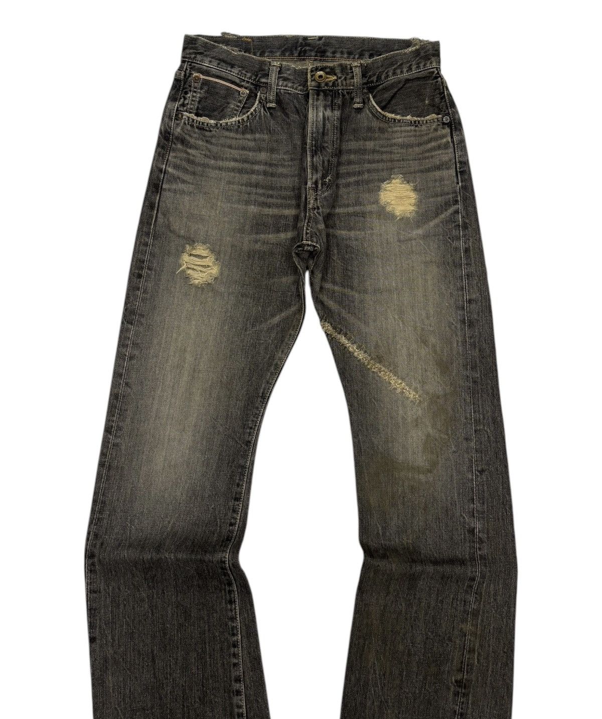 14th Addiction Flare Jeans Edwin 505s Selvedge Mud Wash Flare Denim Jeans Size US 29 - 15 Thumbnail