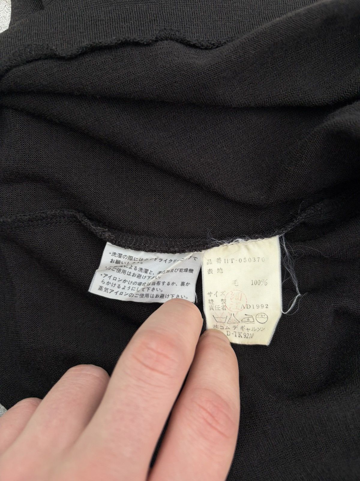Comme des Garcons Homme Comme Des Garcons Homme 1992 Artisanal Wool Mock Neck LS Size US M / EU 48-50 / 2 - 5 Thumbnail
