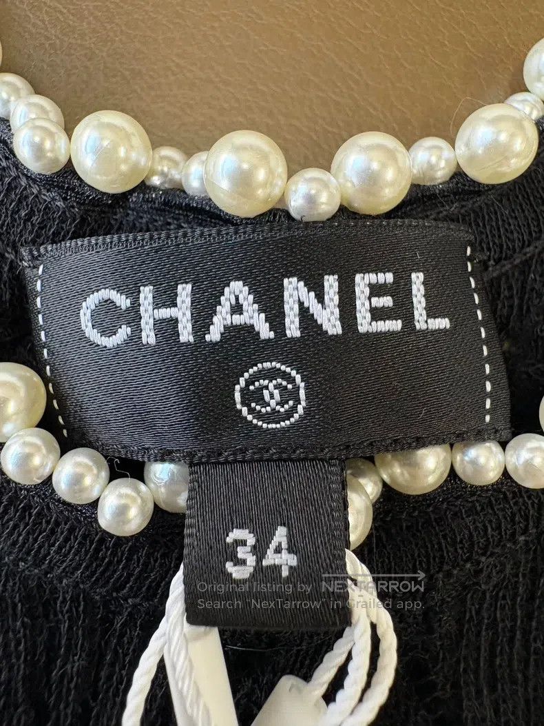 Chanel Chanel 22b black lace pearl knitted vest Size XXS / US 00 / IT 34 - 6 Thumbnail