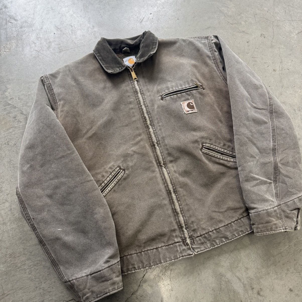 Carhartt Vintage Faded Carhartt Blanket Lined J97 CHT Detroit Jacket Size US L / EU 52-54 / 3 - 2 Thumbnail