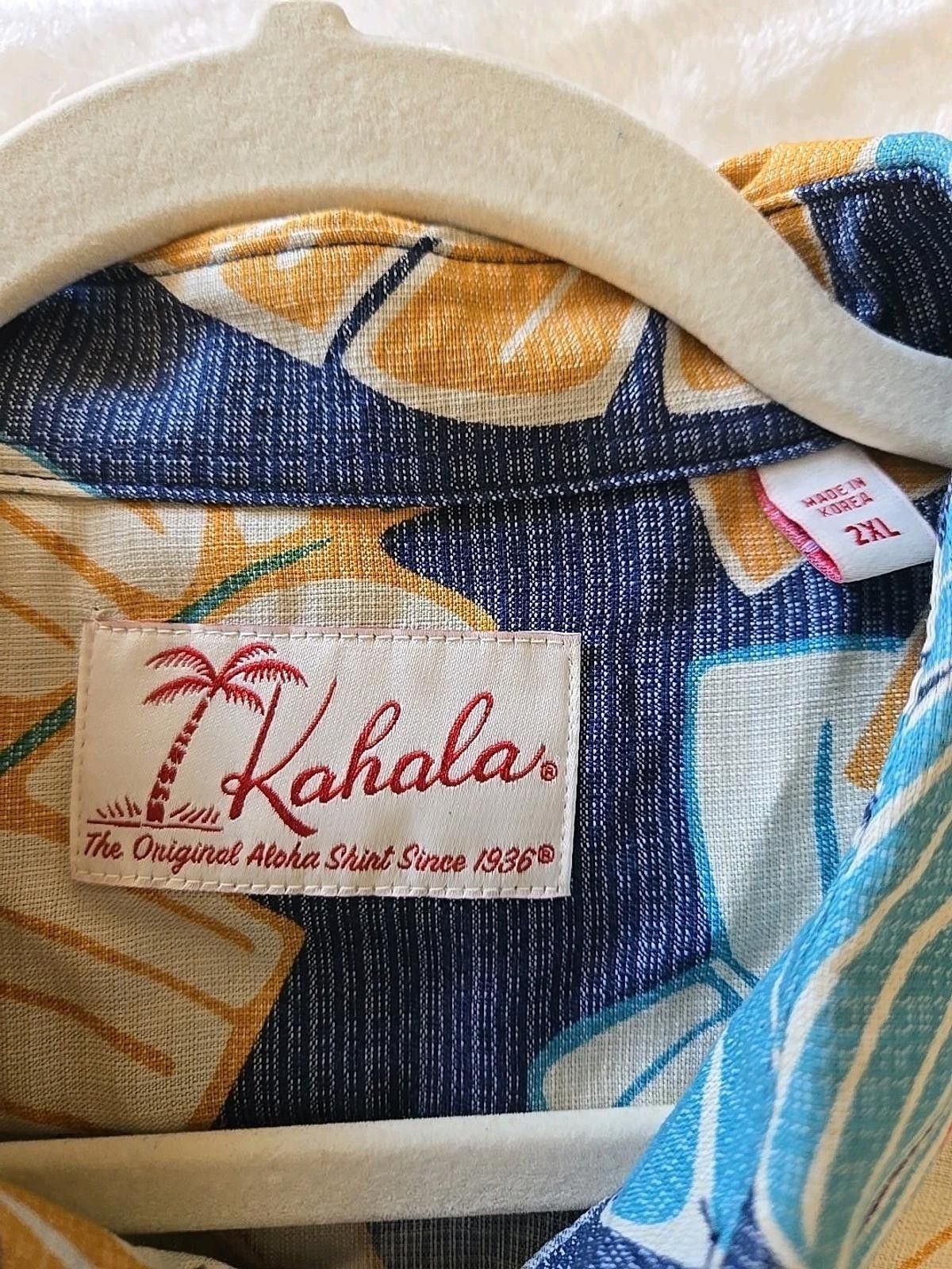 Kahala Vintage Kahala Hawaiian Shirt Men's Size 2XL Blue Size US XXL / EU 58 / 5 - 5 Thumbnail