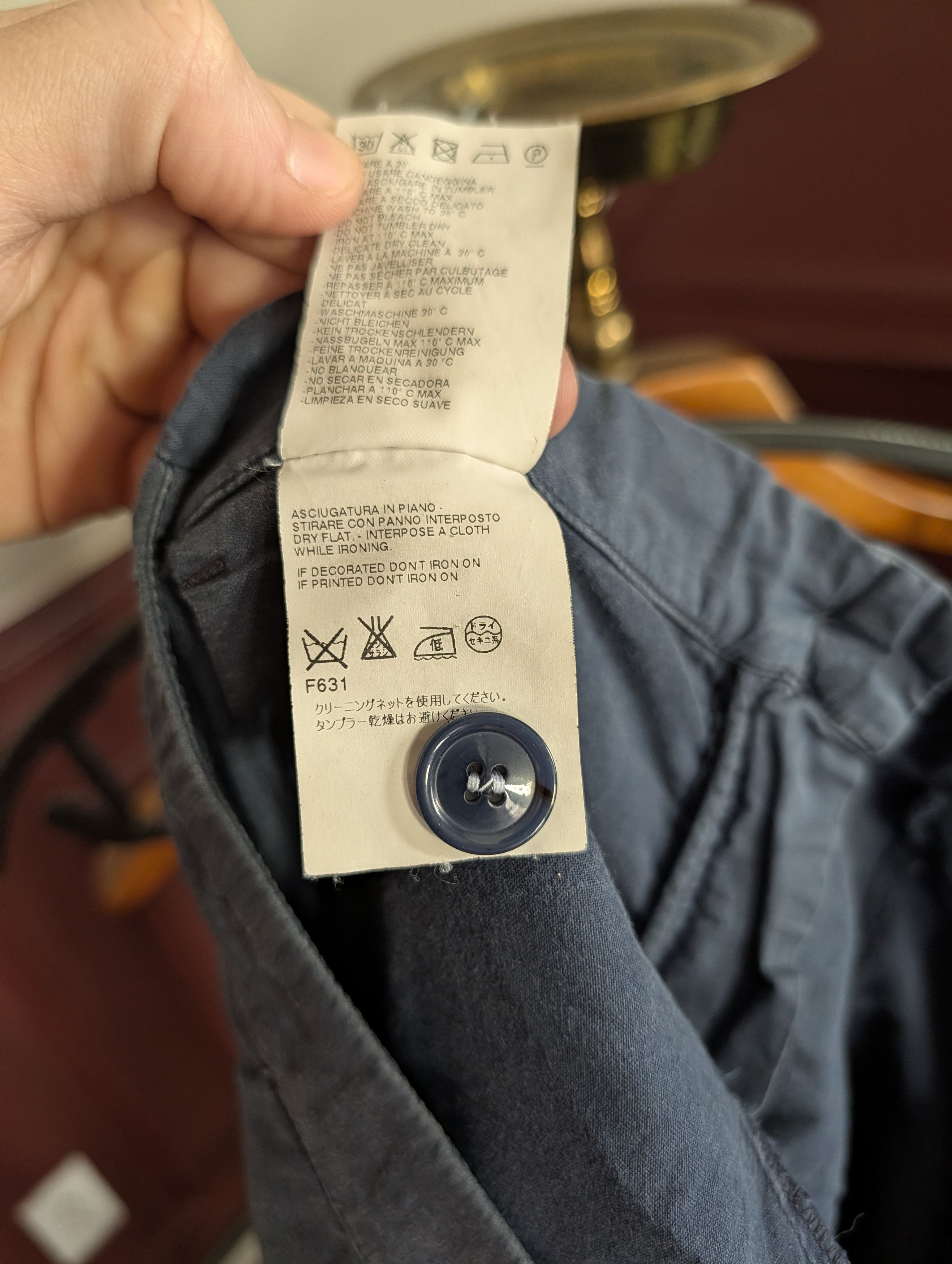 Maison Margiela 2013 blue cotton/linen high rise curve seam pants 40 Size 28" / US 6 / IT 42 - 13 Thumbnail