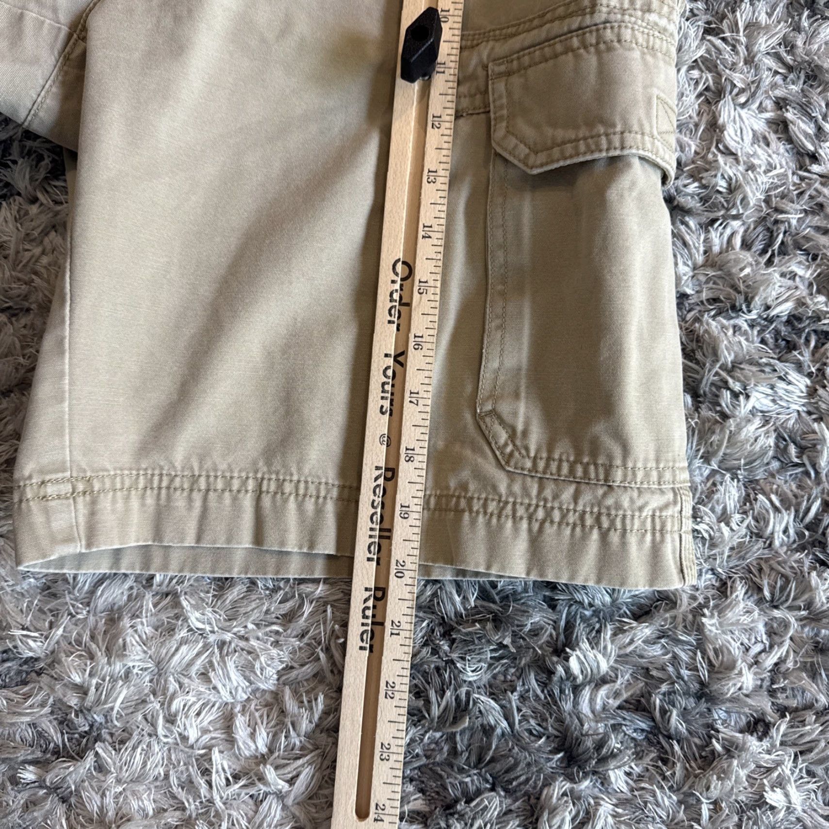 Izod VINTAGE Izod Men's Cargo Shorts 32 Tan Beige Multi Pocket Hip Hop Casual 00's Y2K Pockets Mens Size US 32 / EU 48 - 5 Thumbnail