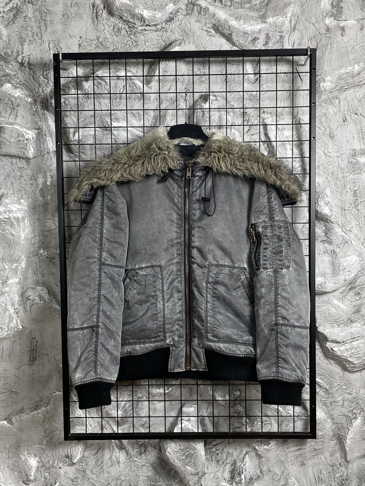 River Island Vintage Fade Fur Jacket Y2K If Six Was Nine LGB Archive Vibe Size US L / EU 52-54 / 3 - 1 Thumbnail