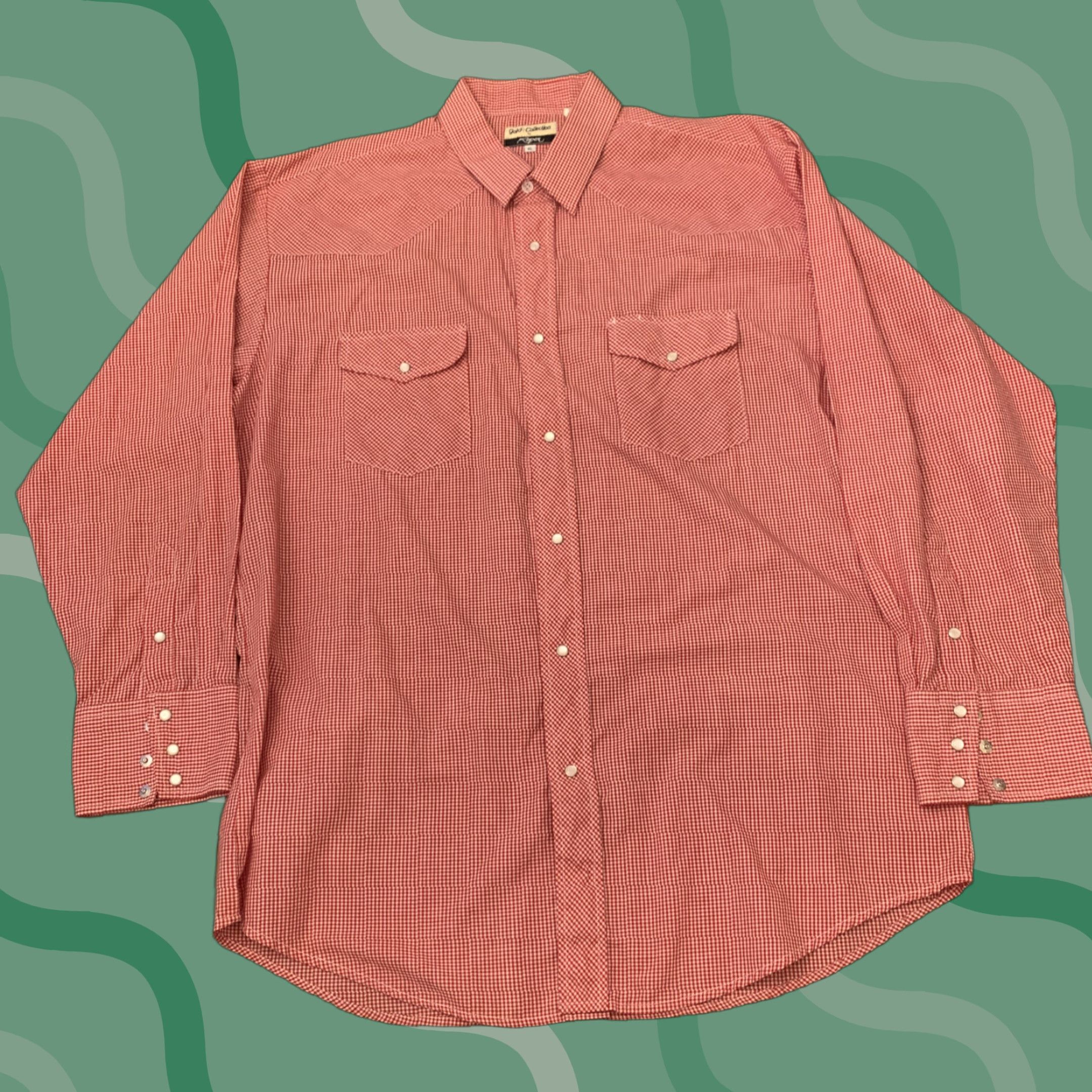 Roper Roper Western Shirt Mens Size XL Pearl Snap Long Sleeve Red Gold Collection Size US XL / EU 56 / 4 - 1 Thumbnail