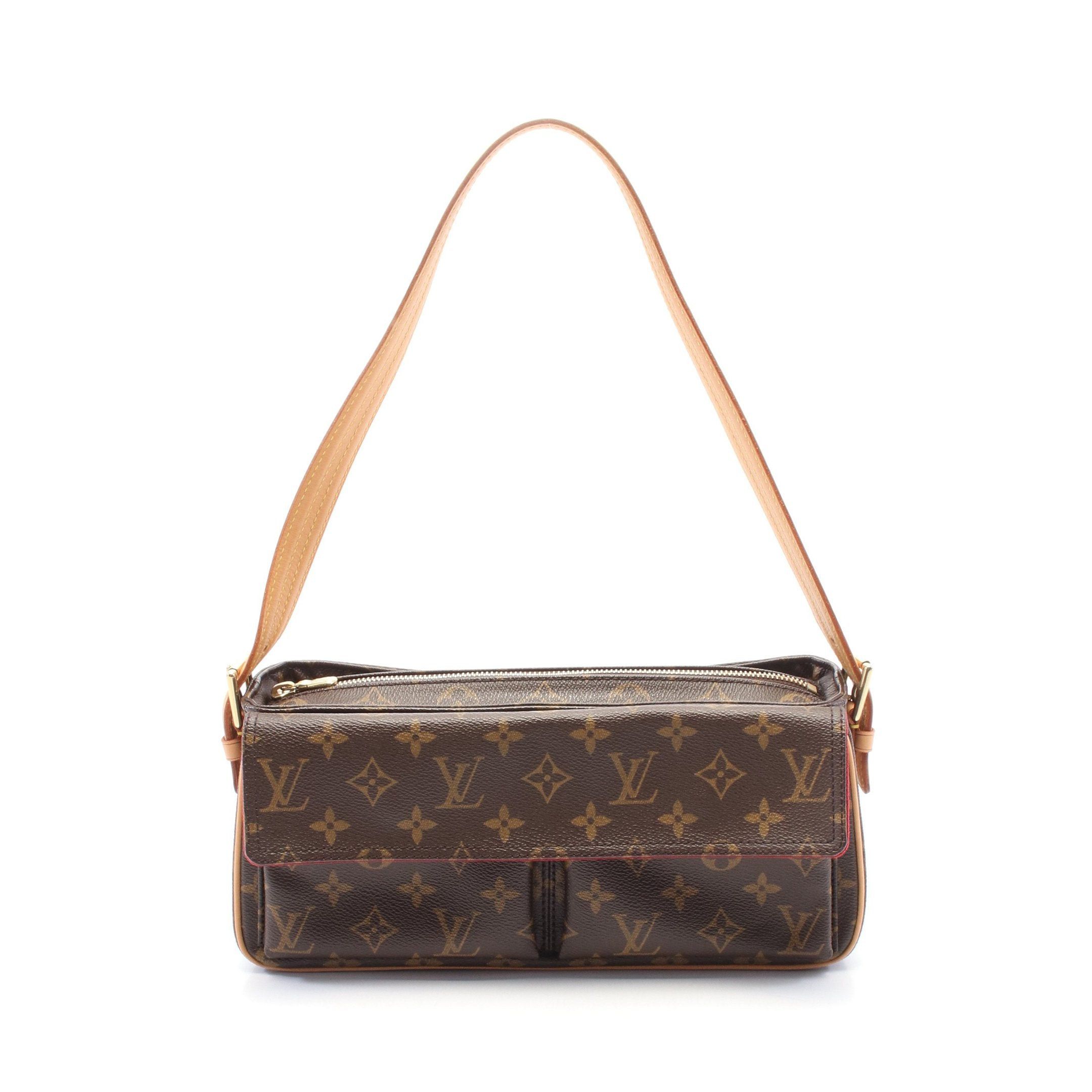 Louis Vuitton Vivacite Mm Monogram Shoulder Bag Leather Brown, Women's