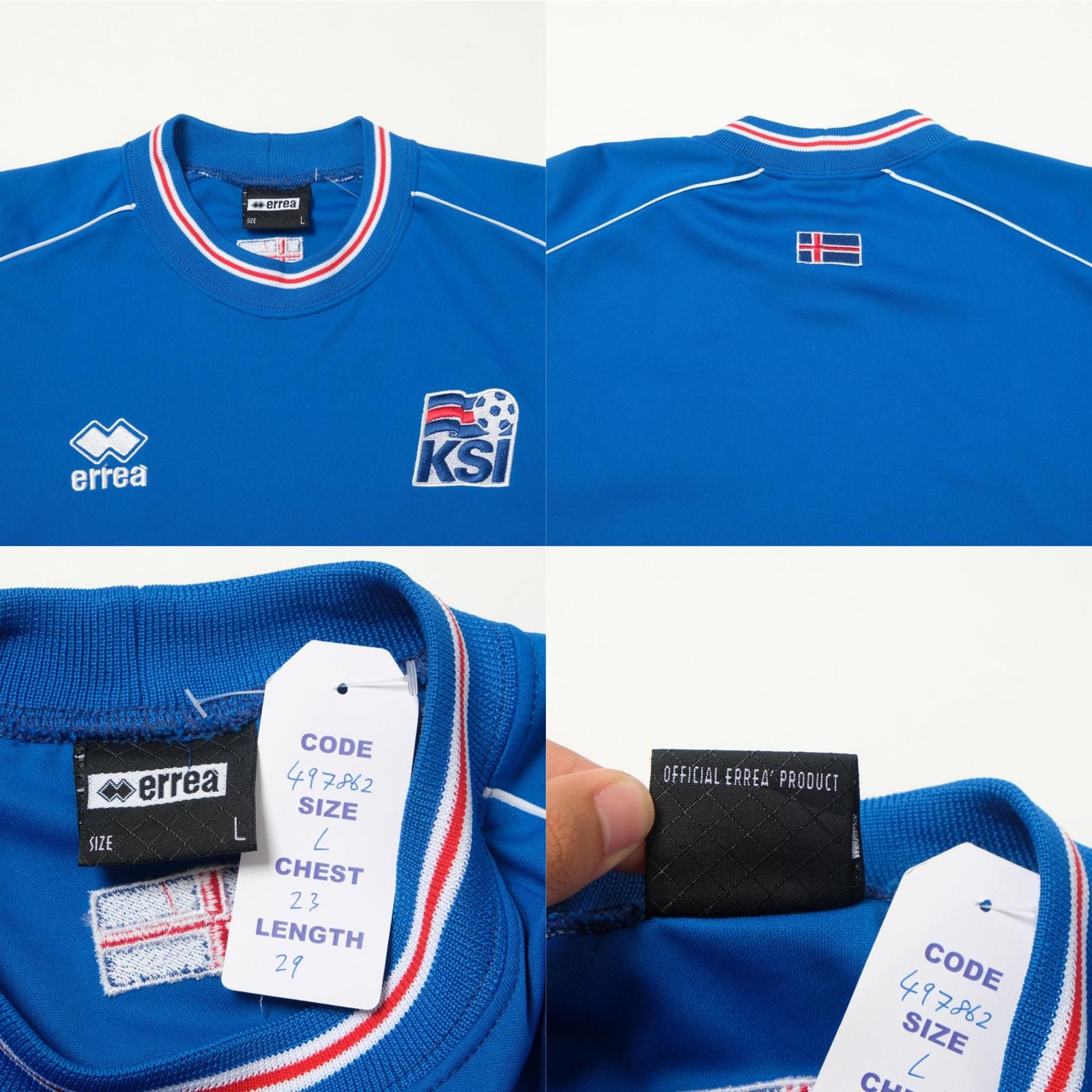 Errea 2004/05 Iceland Home Shirt Errea (L) Size US L / EU 52-54 / 3 - 4 Thumbnail
