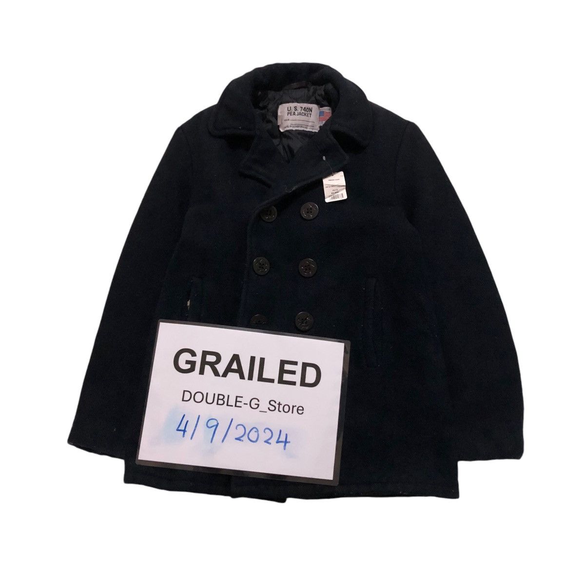 Schott 📌VINTAGE WOOL BIKER JACKET DOUBLE COLLAR SCHOTT USA Size US S / EU 44-46 / 1 - 1 Thumbnail