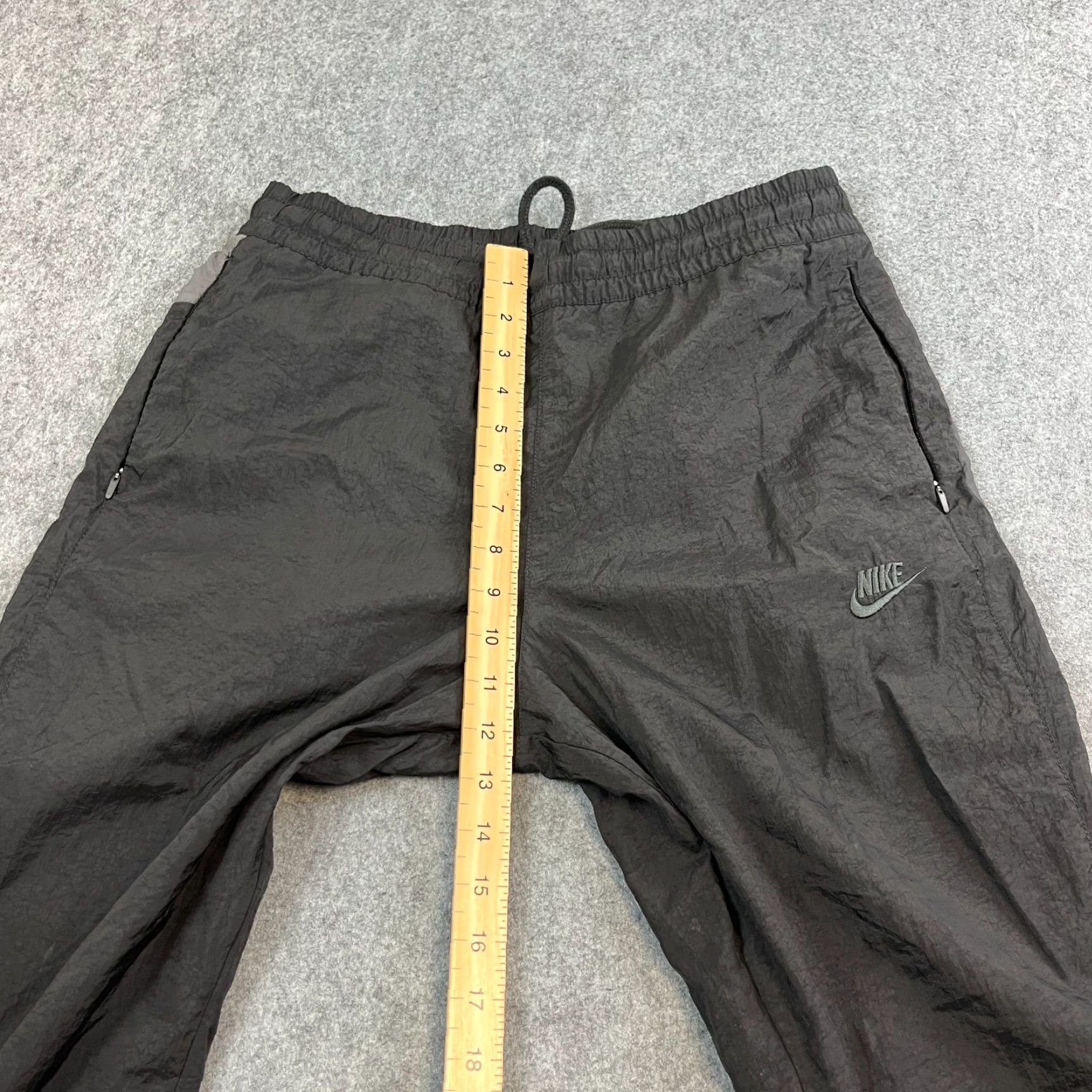 Nike Nike Mens Track Pants Shell Sweat Joggers S Black Tapered Swoosh Logo Size US 29 - 5 Thumbnail