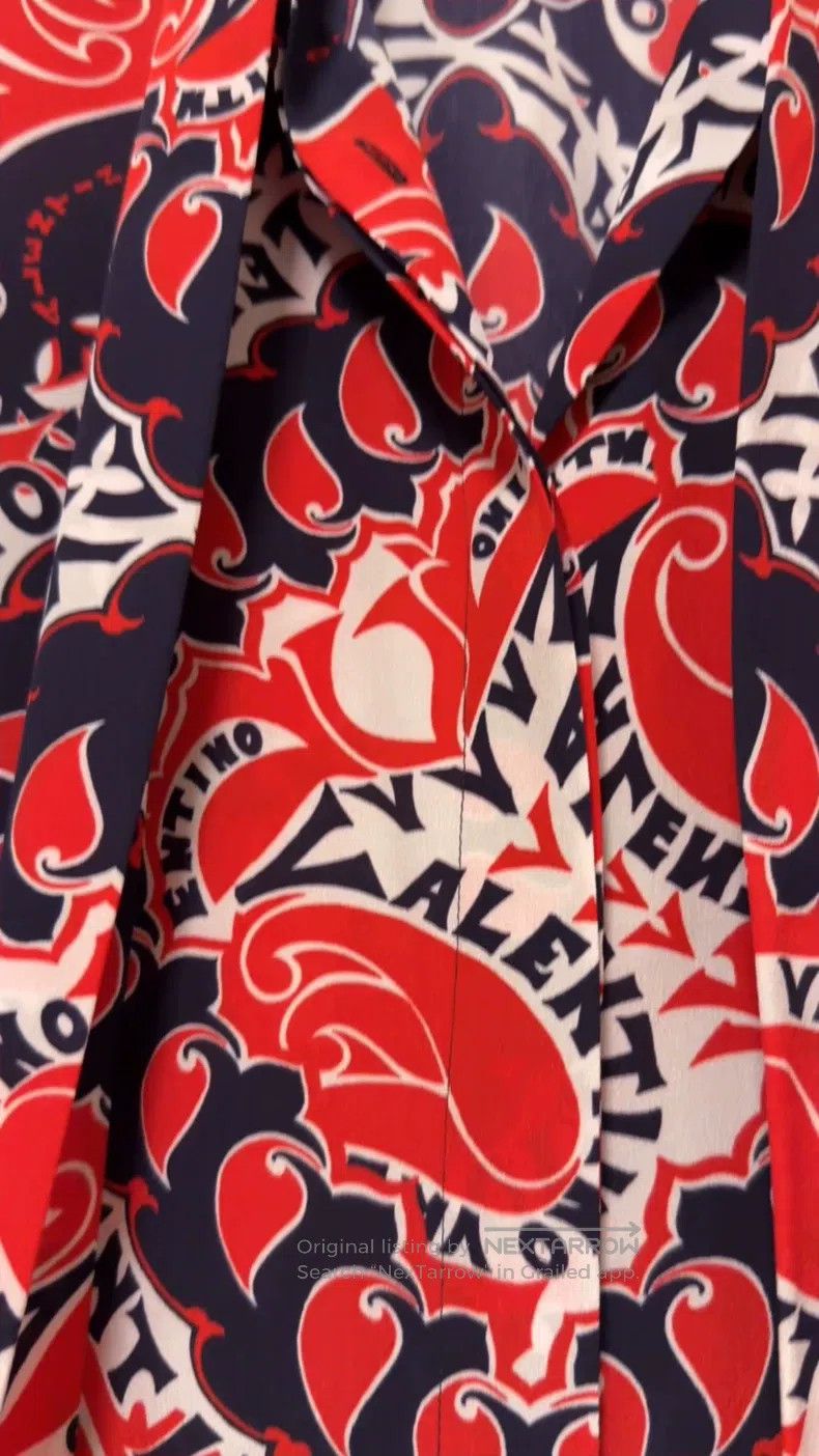 Valentino Valentino Red and blue print design Size S / US 4 / IT 40 - 1 Thumbnail