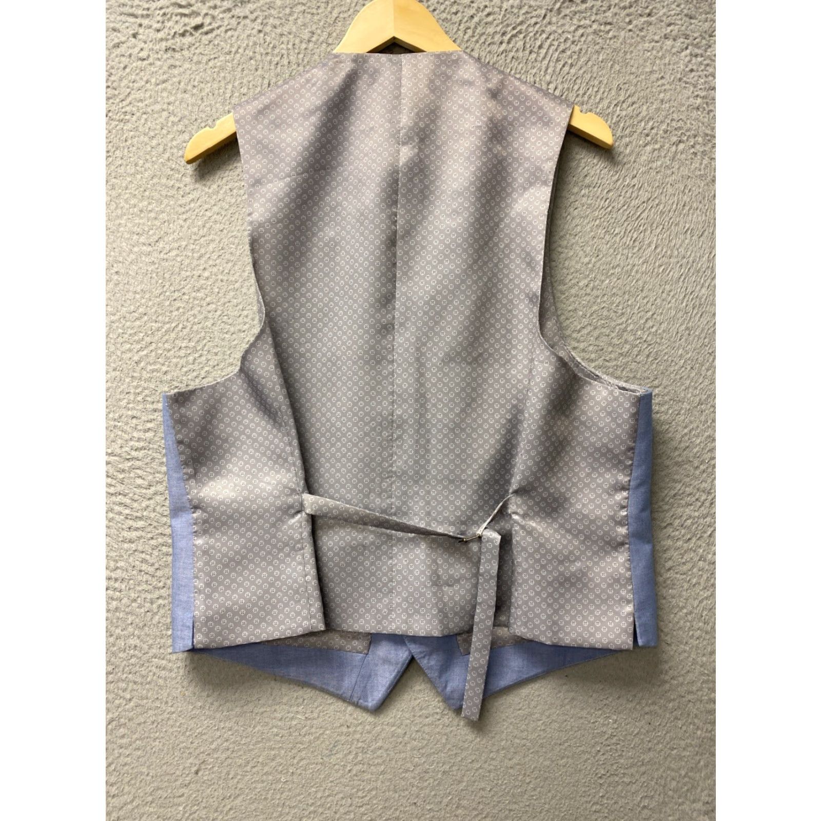 Vintage Men's Slim Fit Cotton Tuxedo Waistcoat Vest L Blue Formal Size US L / EU 52-54 / 3 - 6 Thumbnail